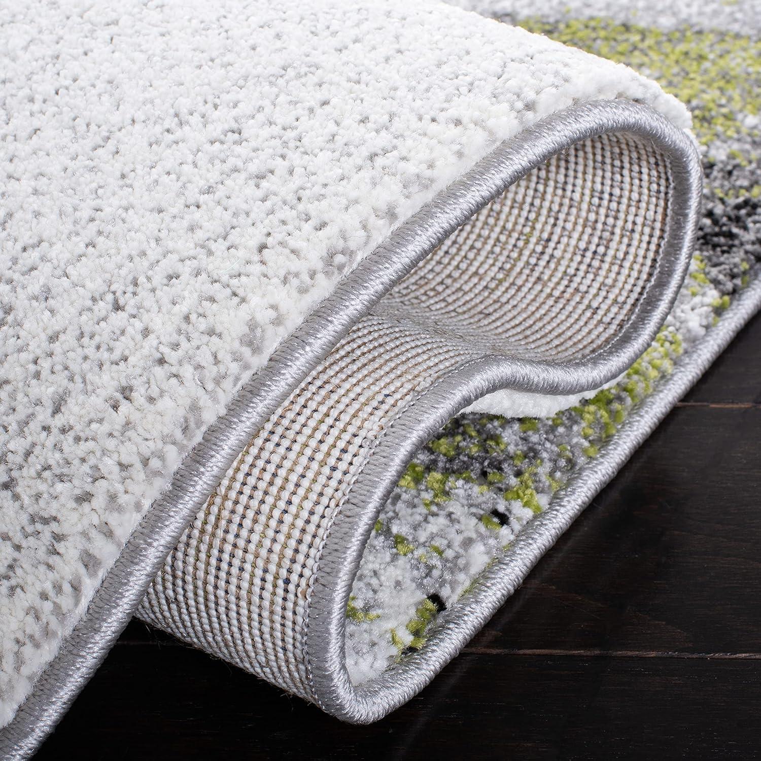 Galaxy GAL117 Power Loomed Indoor Area Rug - Grey/Green - 5'3"x7'6" - Safavieh