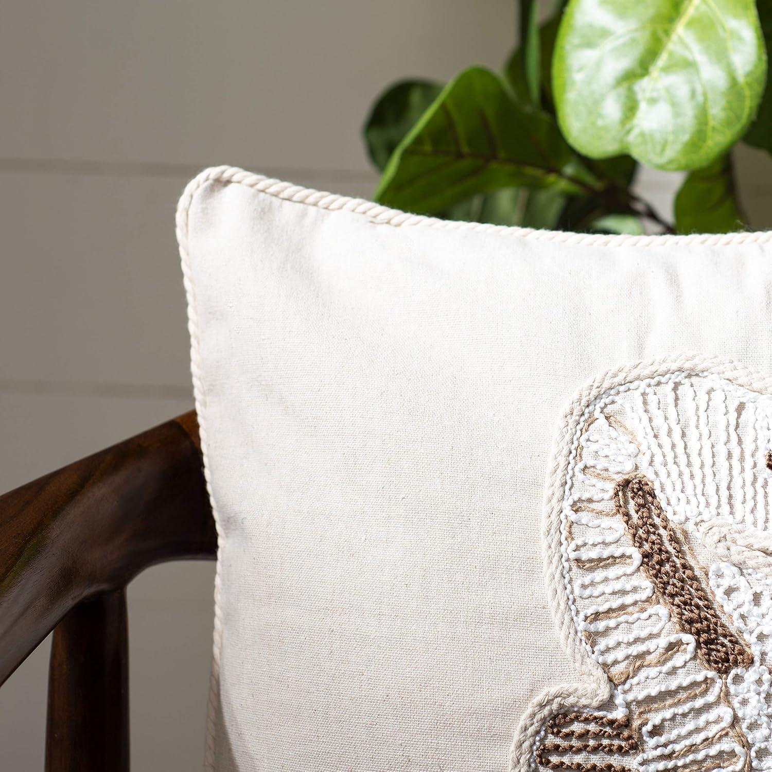 Safavieh Sanden Seahorse Embroidered Cotton Throw Pillow