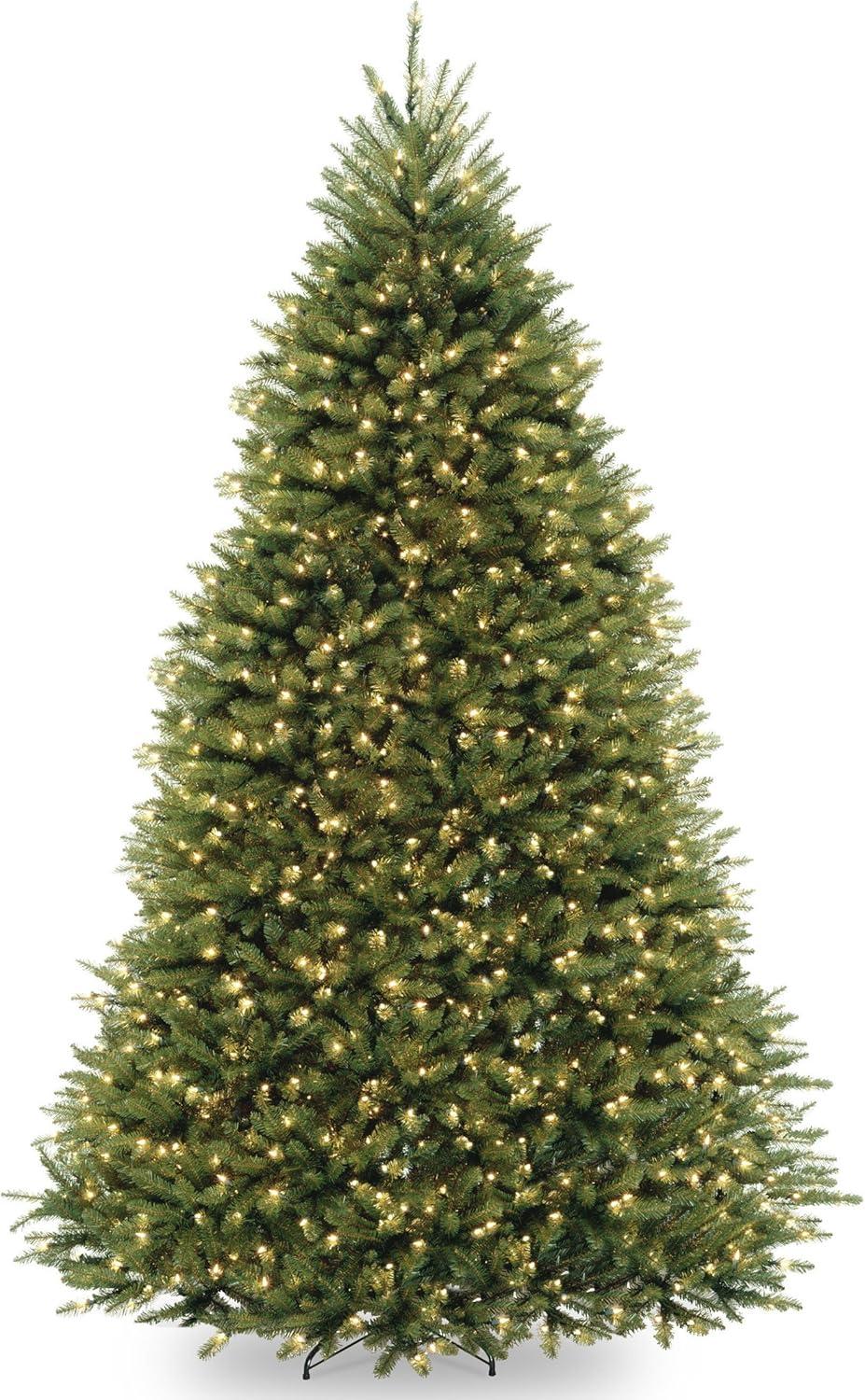 9' Green Fir Artificial Christmas Tree with Dual Color LED Lights