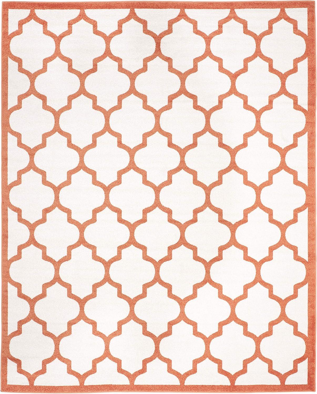 SAFAVIEH Amherst Roderick Geometric Area Rug, Beige/Orange, 8' x 10'