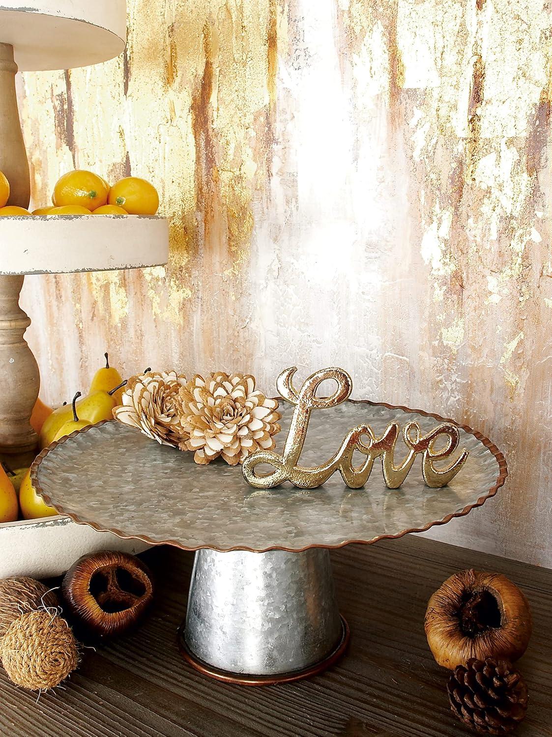 Croker Metal Galvanized Decorative Gray Cake Stand Set