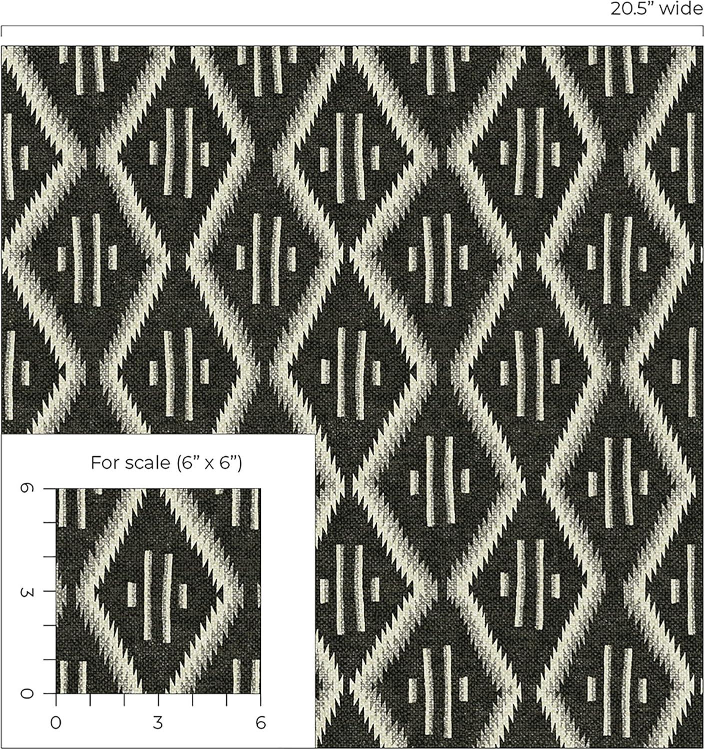 Noir Geometric Southwest Peel and Stick Wallpaper