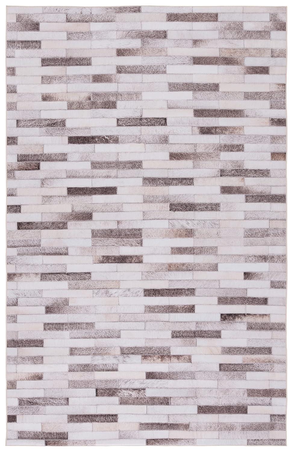 Faux Hide FAH500 Power Loomed Machine Washable Area Rug - Beige/Brown - 6'x9' - Safavieh.