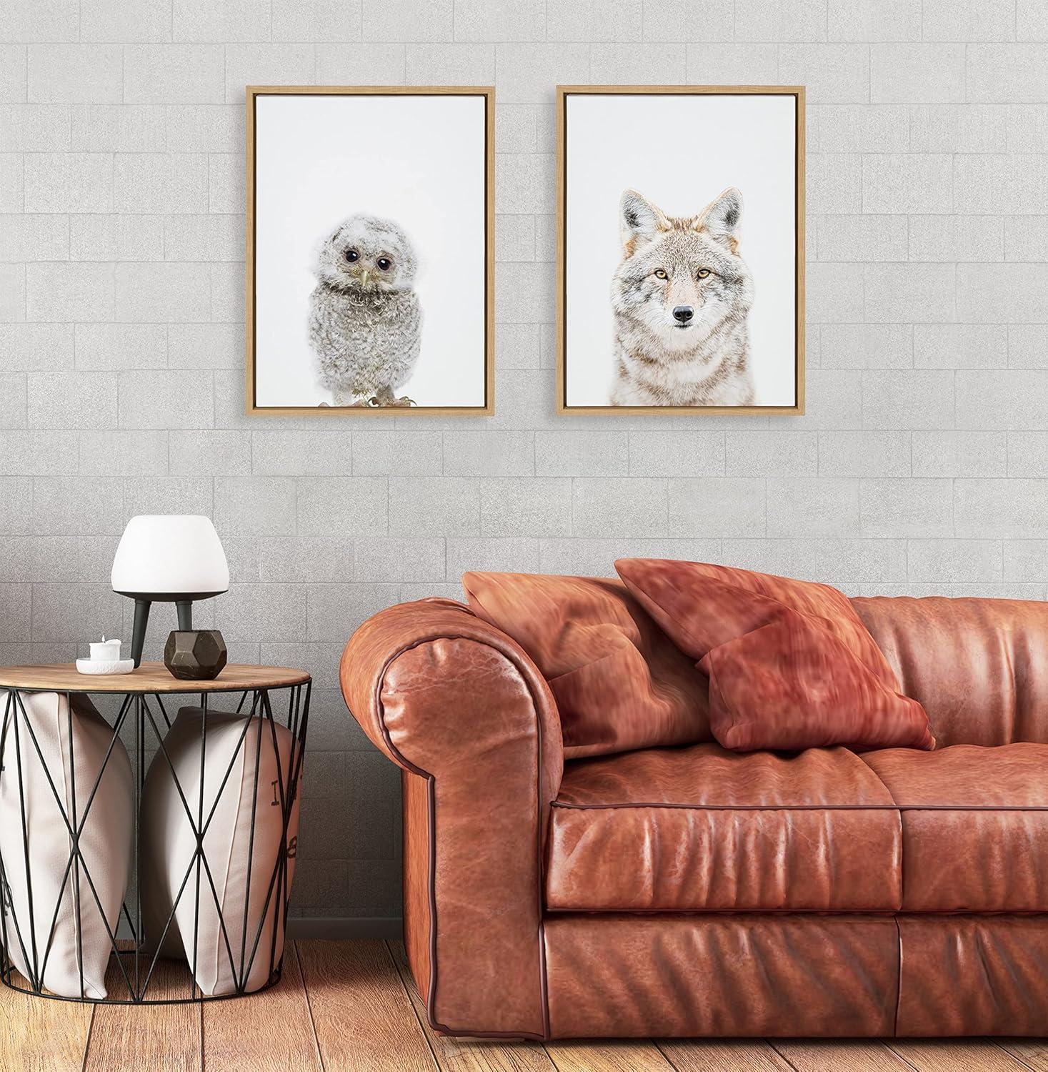 18" x 24" Sylvie Animal Studio Owl Framed Canvas by Amy Peterson Art Studio - Kate & Laurel All Things Decor