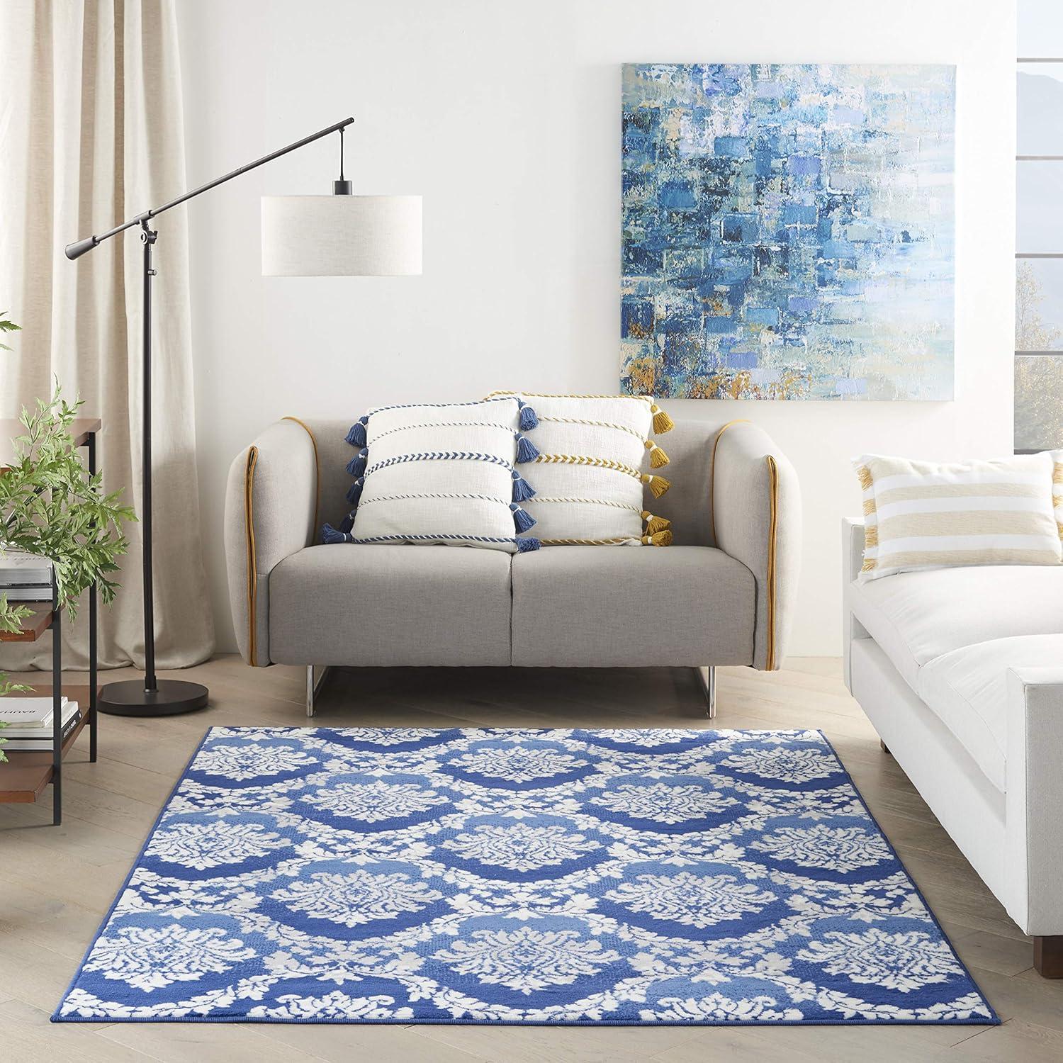 Nourison Whimsicle WHS01 Indoor only Area Rug - Blue 6' x 9'