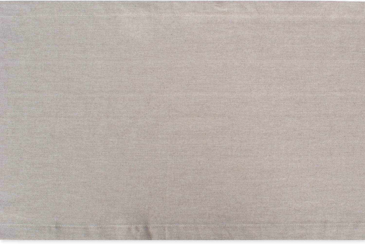 Design Imports Stone Brown Solid Chambray Table Runner 14X72