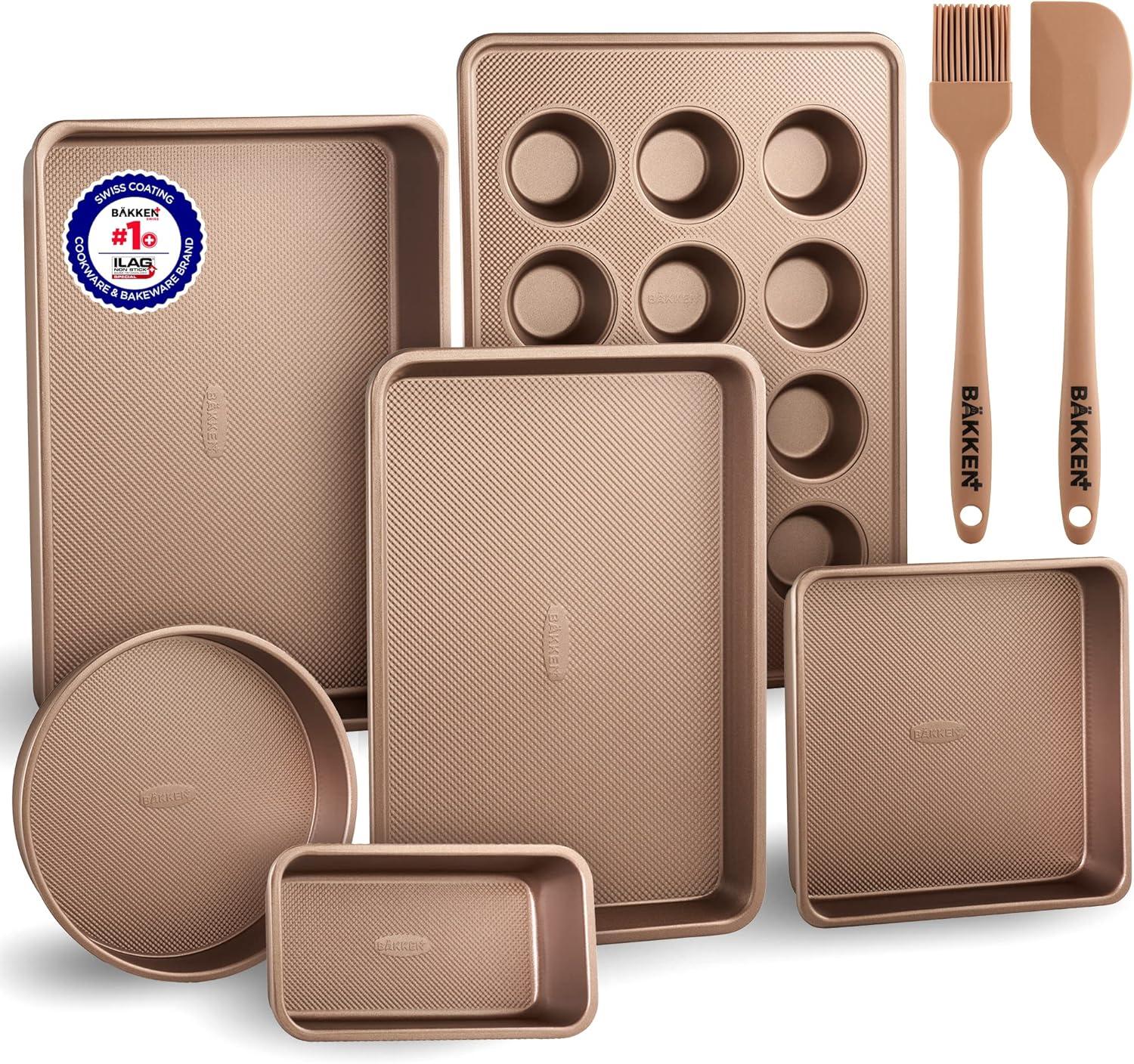 Bakken- Swiss 8 Piece Non-Stick Steel Bakeware Set