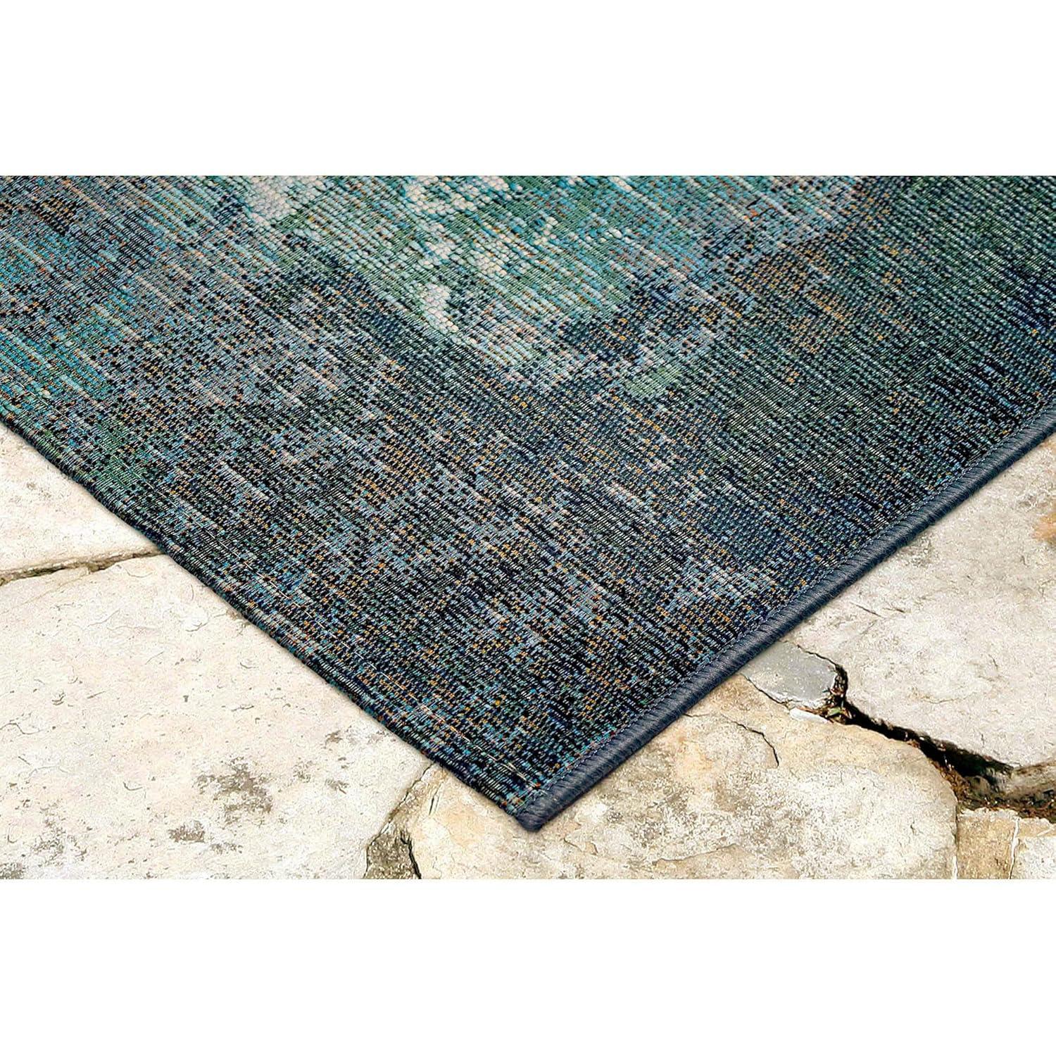 Liora Manne Marina Kermin Indoor/Outdoor Rug Blue 3'3" x 4'11"