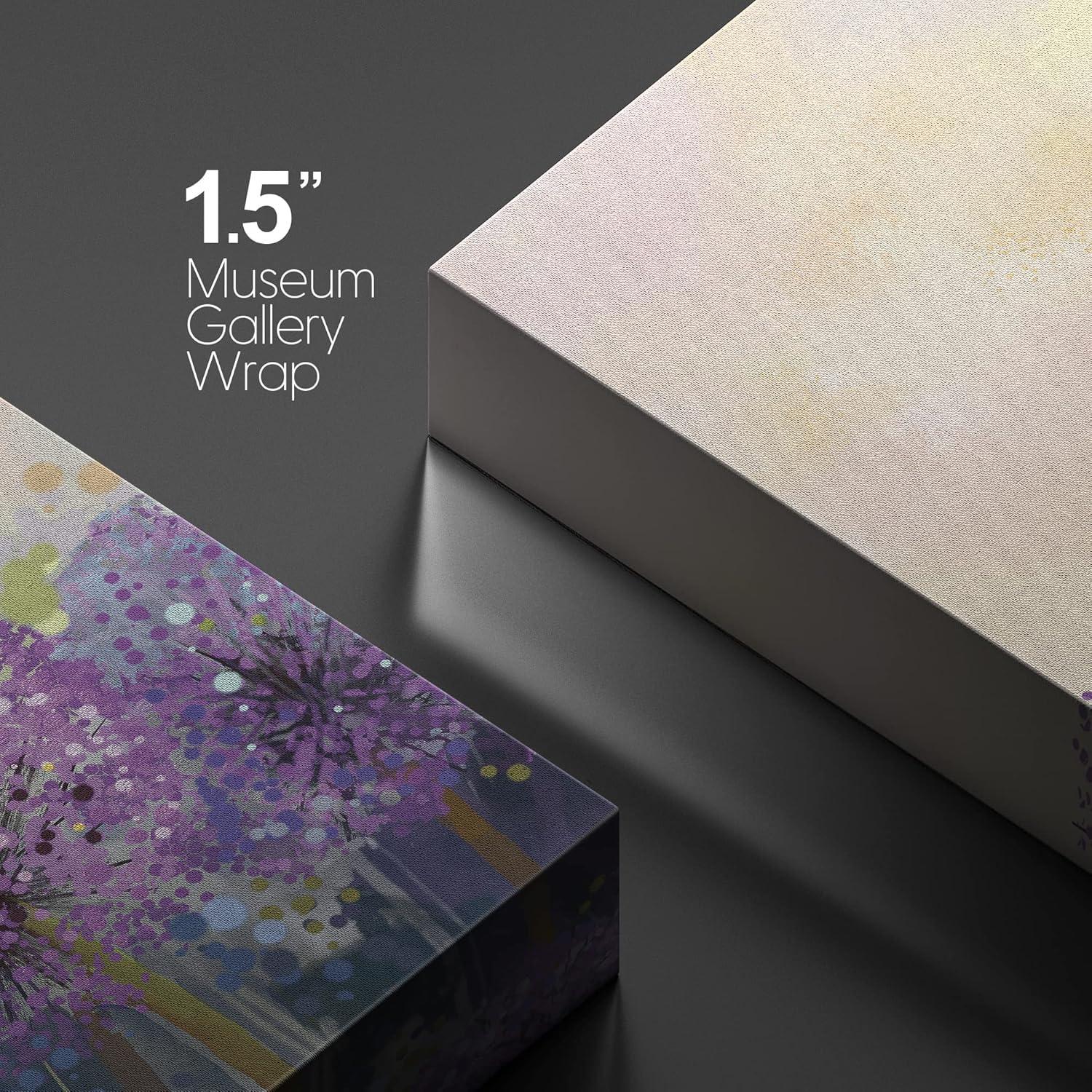 wall26 Canvas Wall Art - Watercolor Style Purple Flowers - Giclee Print Gallery Wrap Modern Home Art Ready to Hang - 16x24 inches