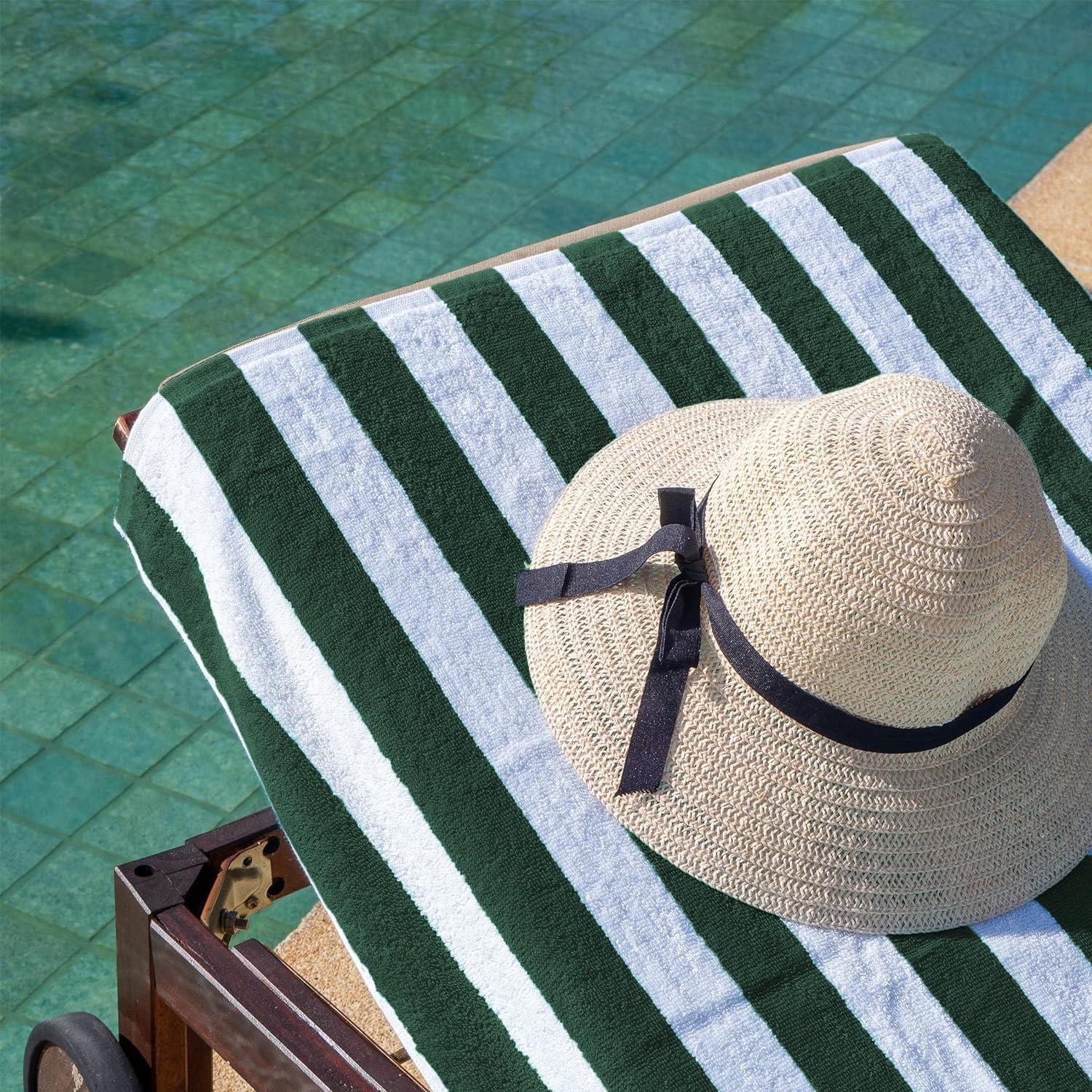 ArkwrightLLC Arkwright California Cabana 100% Cotton 30x70 Beach Towel (Pack of 4) (Set of 4)