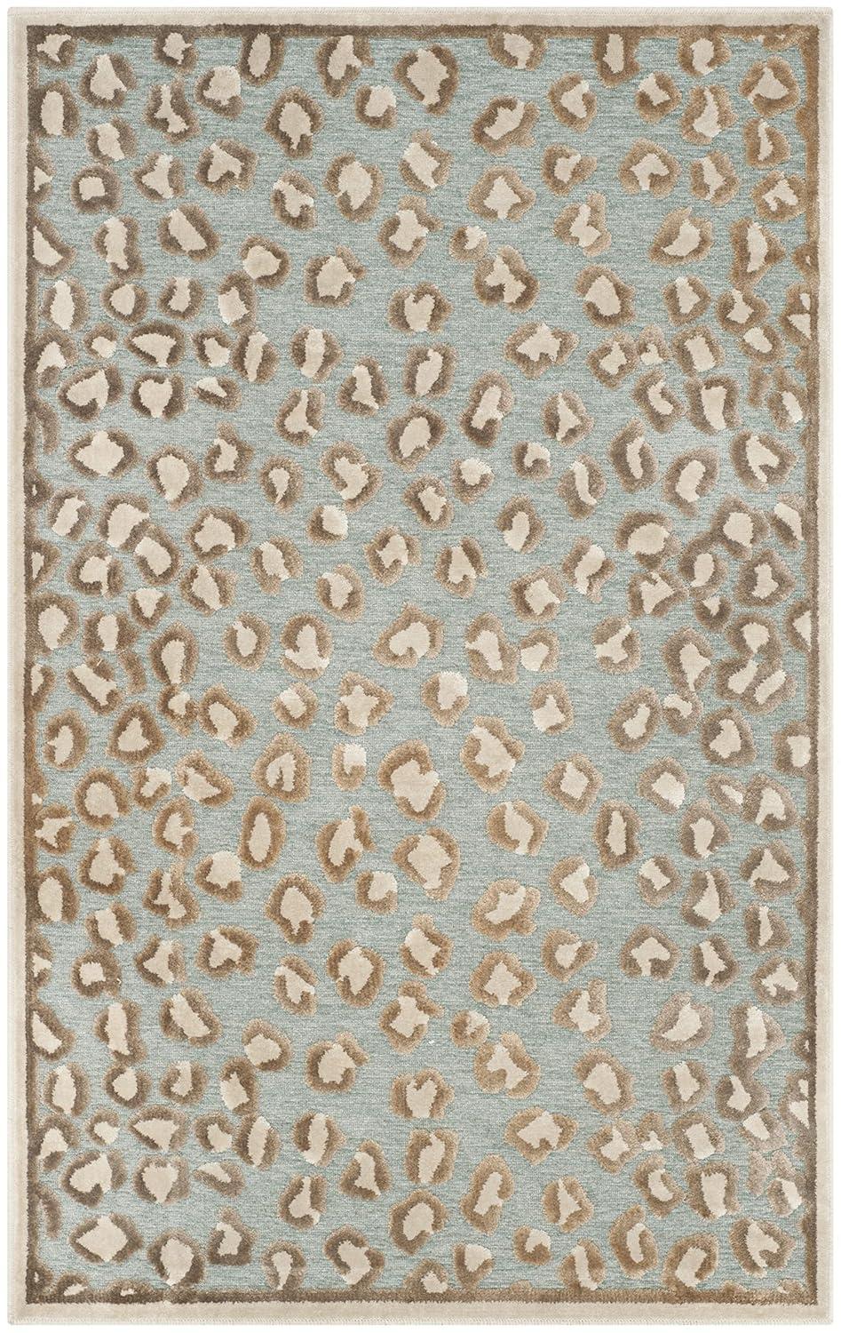 Paradise PAR84 Power Loomed Accent Rug - Stone/Aqua - 2'7"x4' - Safavieh.