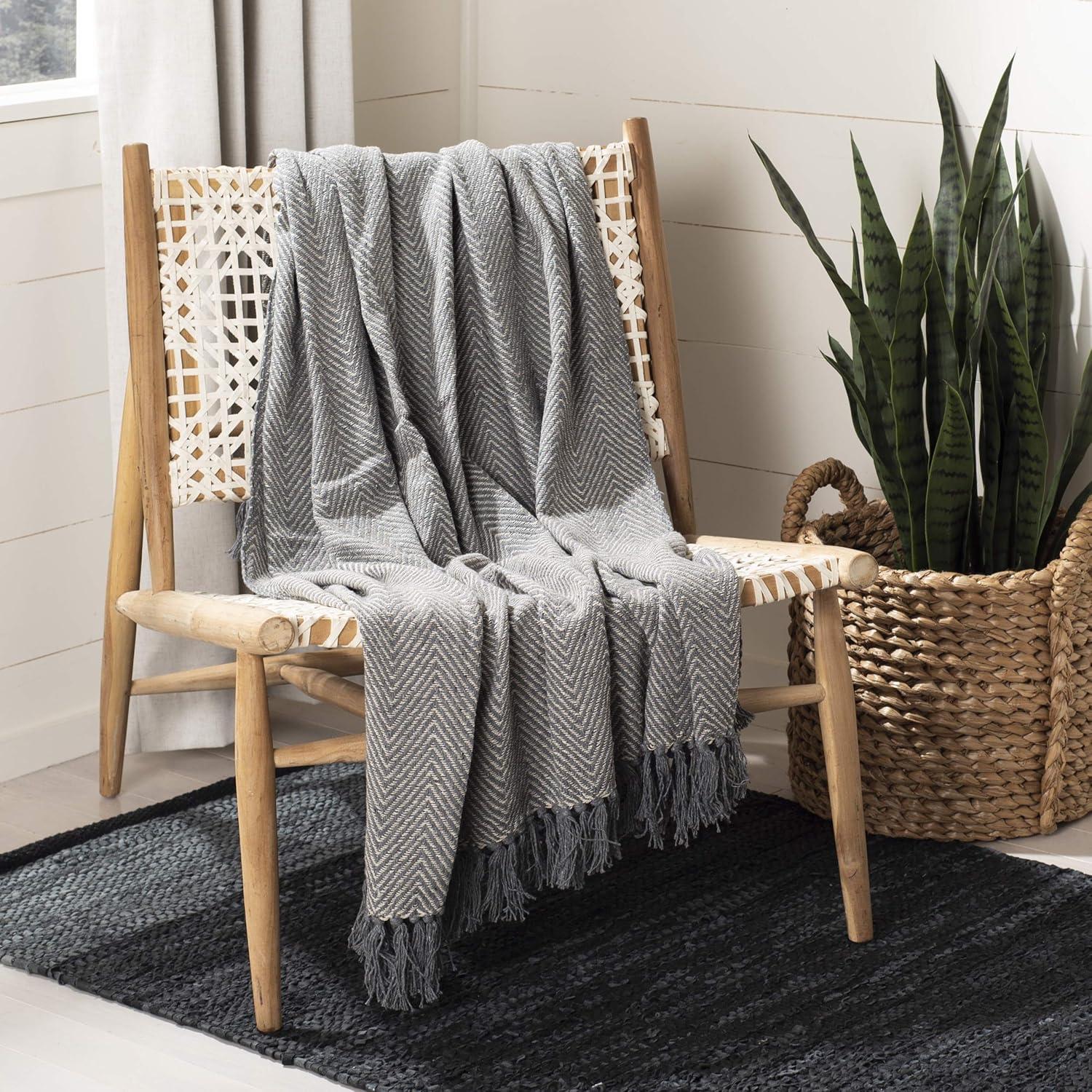 Amada Throw Blanket - Grey - 50" x 70" - Safavieh .