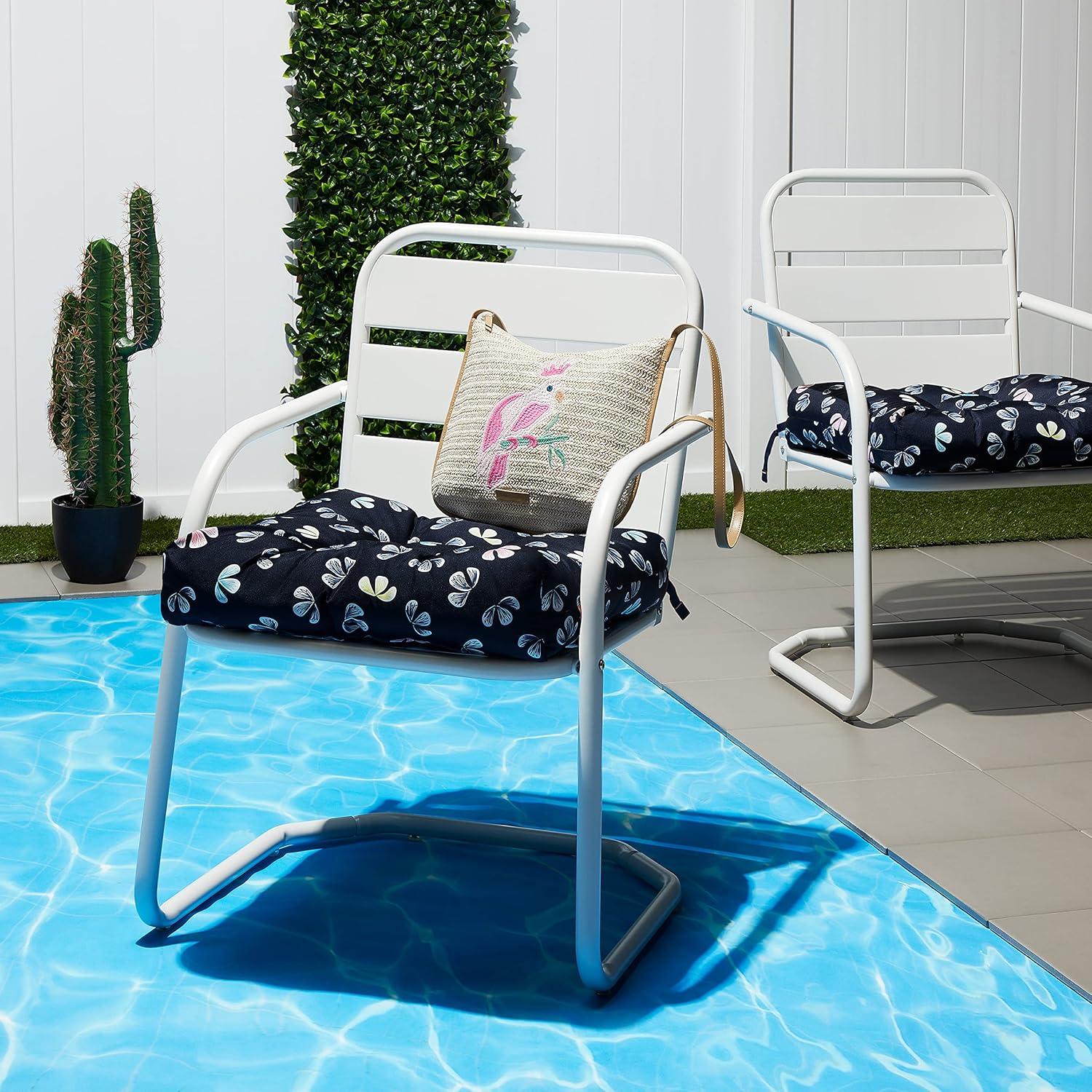 Vera Bradley Vera Bradley by Classic Accessories Water-Resistant Patio Chair Cushions (Set of 2)