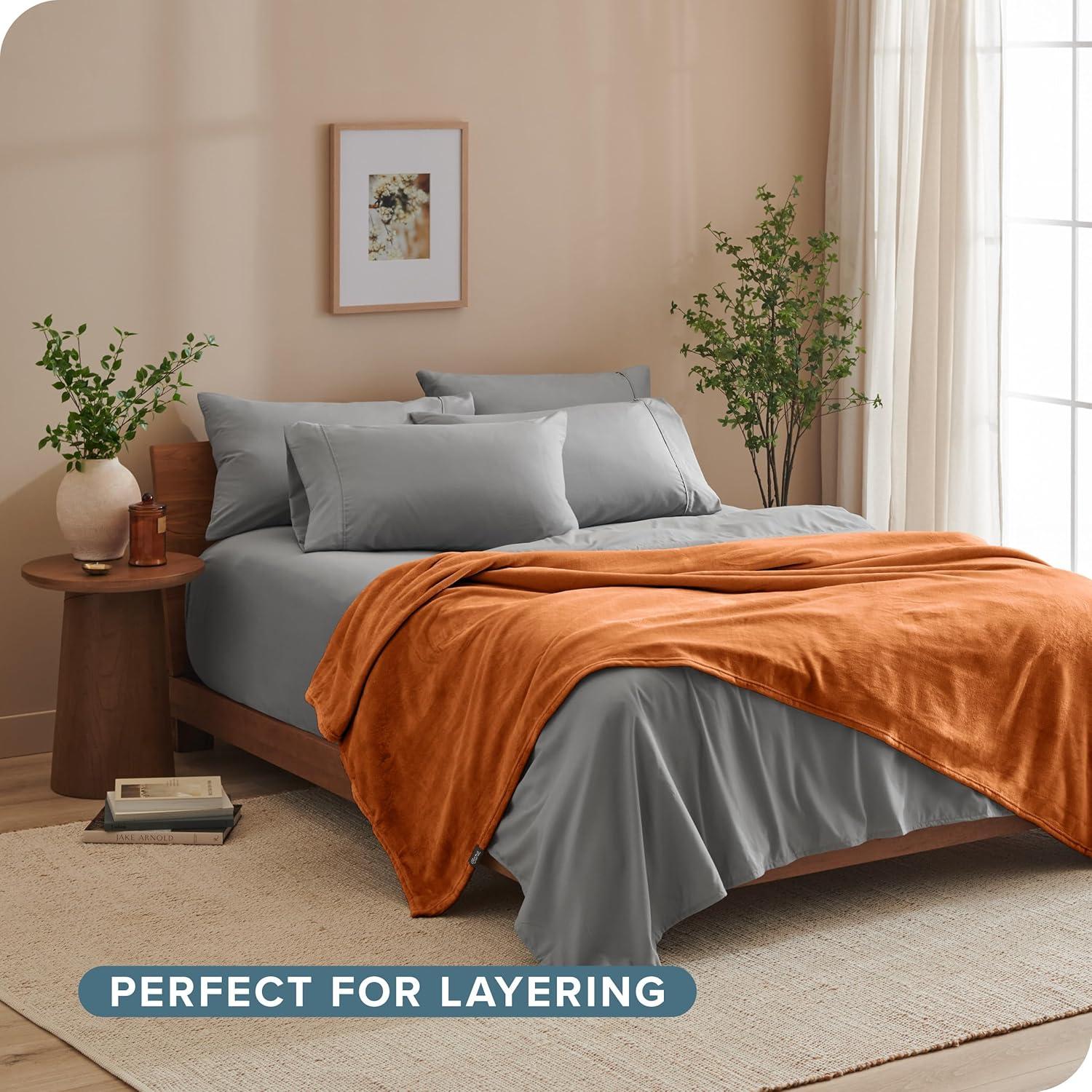 Bare Home Bare Home Microplush Fleece Blanket - Fuzzy, Warm, Bed/Throw Blanket
