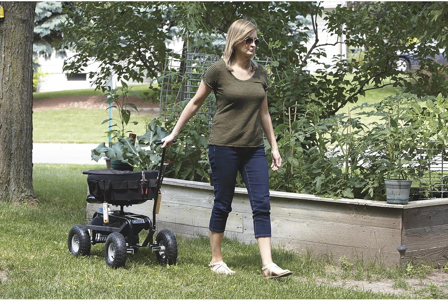 Strongway Deluxe Rolling Garden Seat with Easy Change Turnbars
