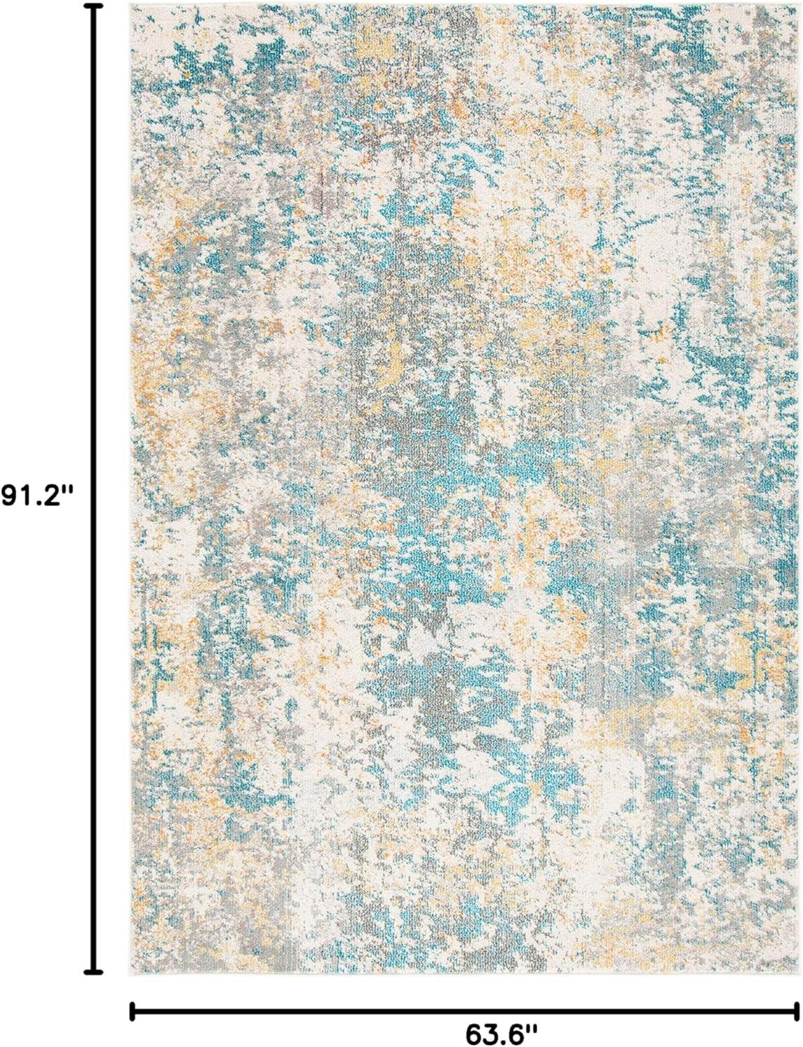 Madison MAD457 Power Loomed Indoor Area Rug - Grey/Blue - 5'3"x7'6" - Safavieh
