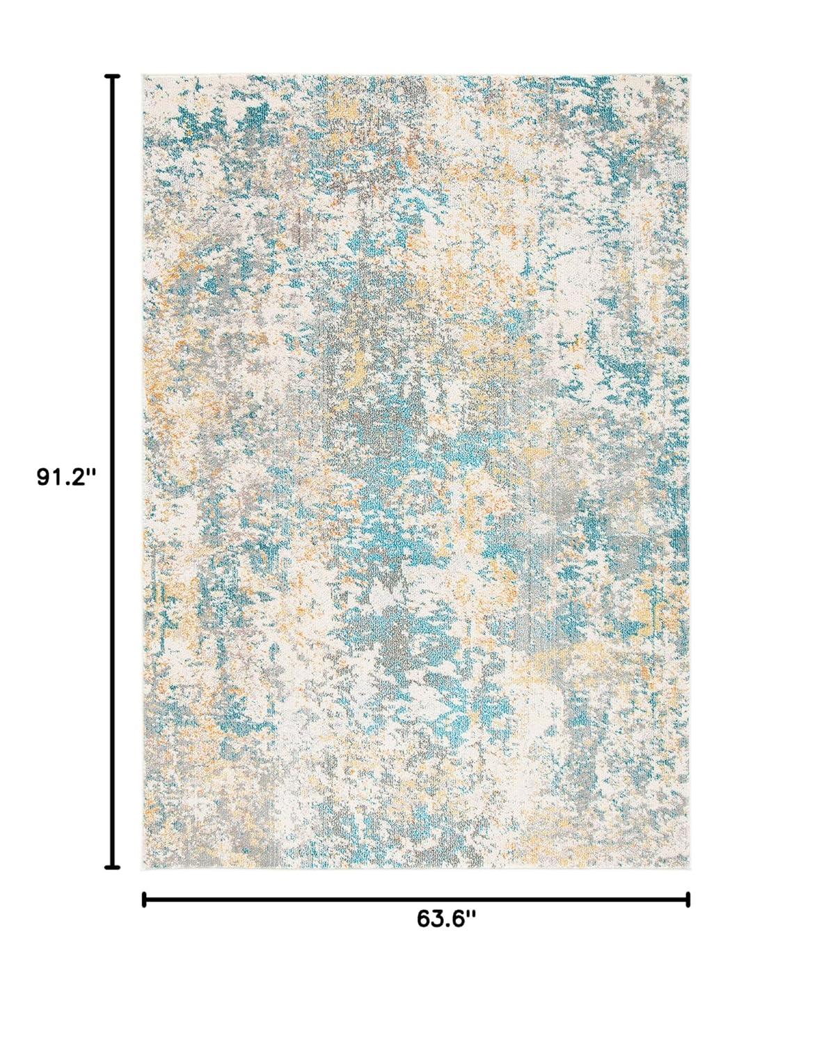 Madison MAD457 Power Loomed Indoor Area Rug - Grey/Blue - 5'3"x7'6" - Safavieh