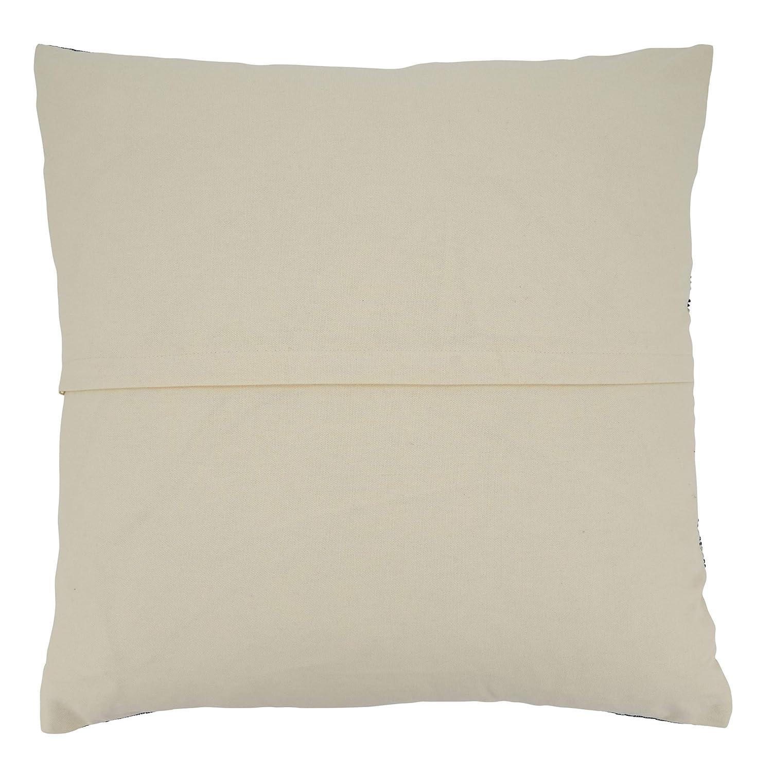 Saro Ginevra Collection Striped Cotton Blend Throw Pillow