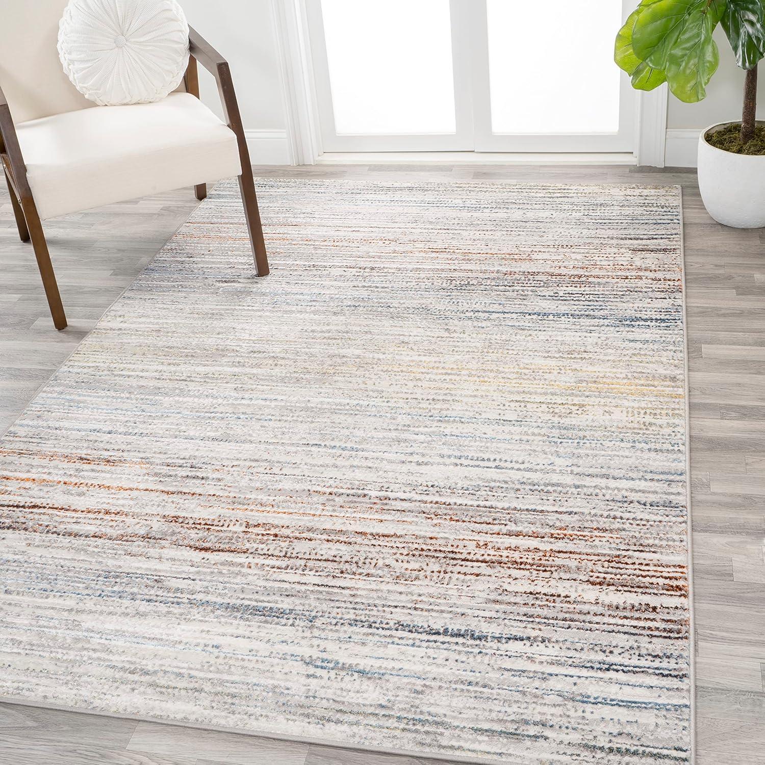 JONATHAN Y Loom Modern Strie' Solid & Striped Indoor Area Rug