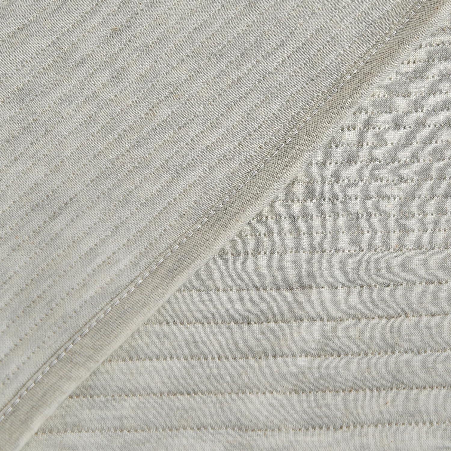 FreshFolds Jersey Cotton Blend Stitched Quilt Set with Shams