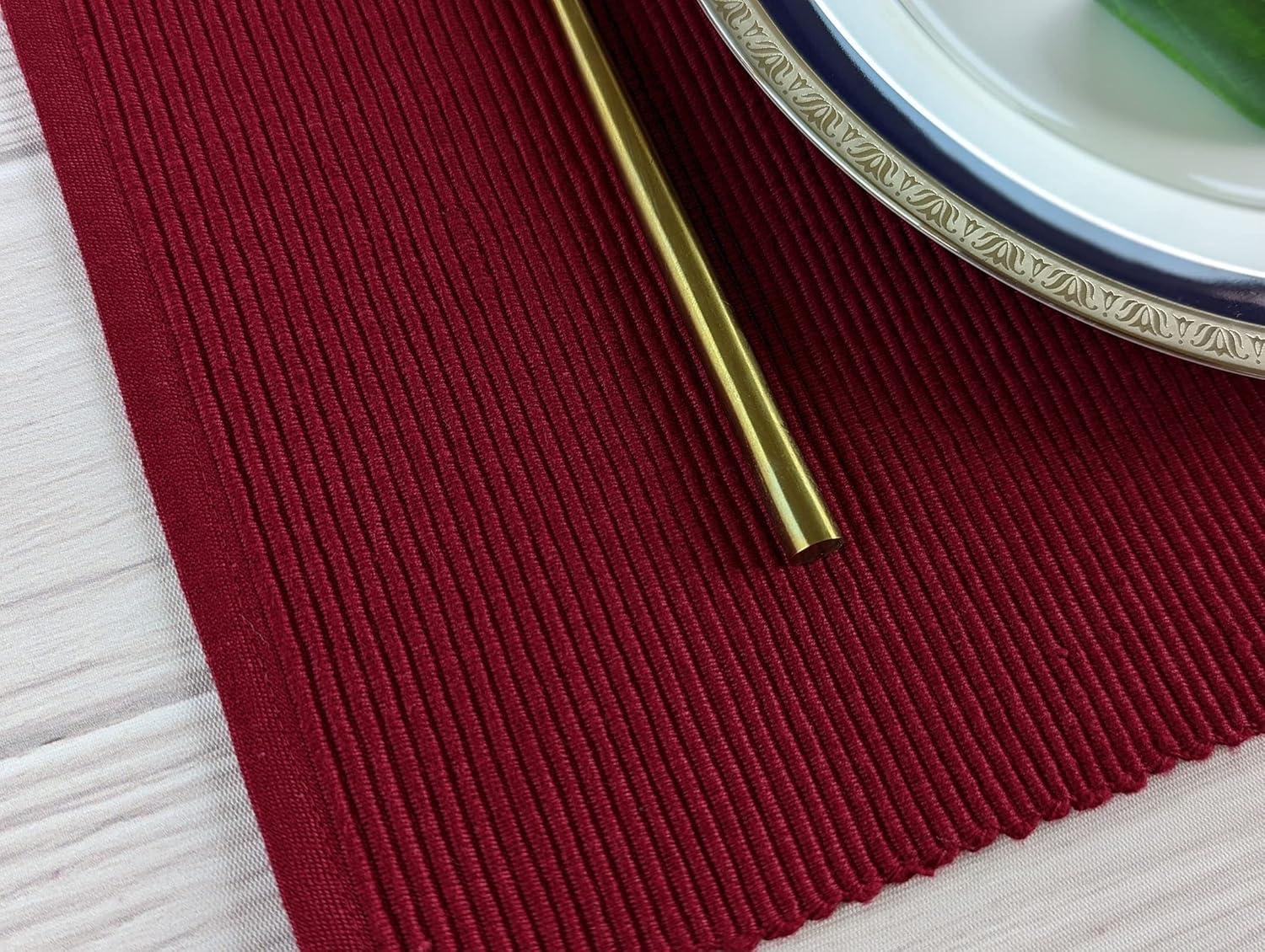 Wine Ribbed Placemat (Set of 6)