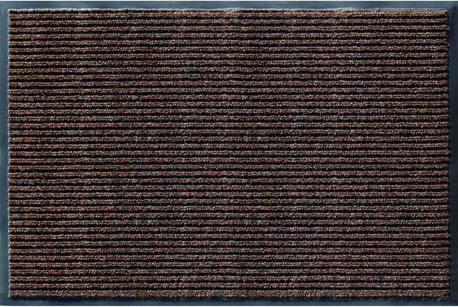 Apache Mills Apache Rib 3' x 5' Non Slip Dirt Trapping Stain Resistant Indoor/Outdoor Door Mat, Cocoa