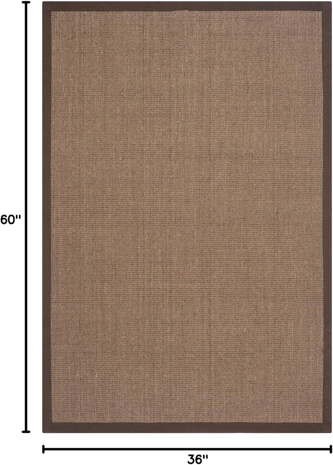Natural Fiber NF441 Power Loomed Indoor Accent Rug - Brown/Brown - 3'x5' - Safavieh.