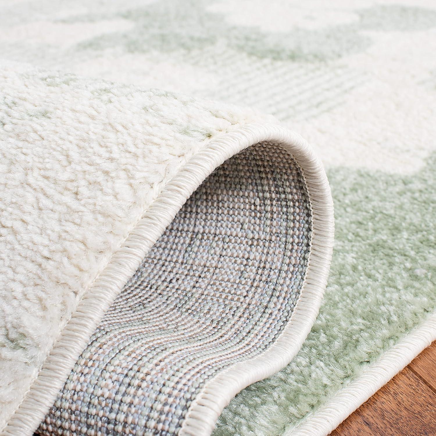 SAFAVIEH Adirondack Hortense Floral Runner Rug, Ivory/Green, 2'6" x 6'