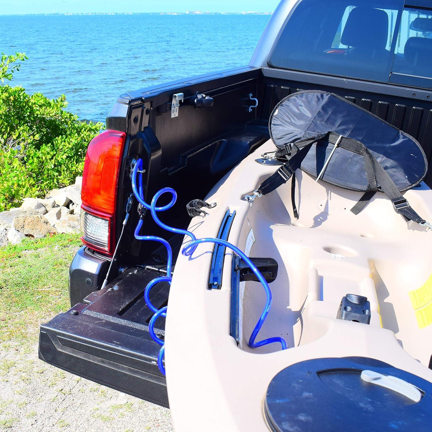 DocksLocks 10ft Weatherproof Coiled Cable Combination Lock for Bikes, Kayaks, Paddleboards, Marine Grade Steel, Anti-Theft Vinyl Coated Cable 1.35 lbs