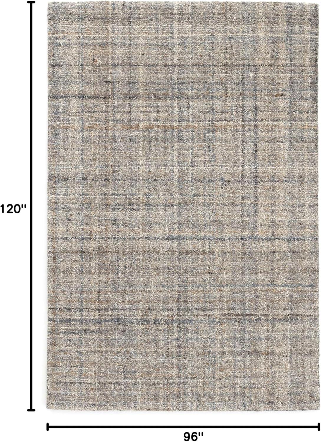 Harris Blue/Brown Hand Micro Hooked Wool Rug