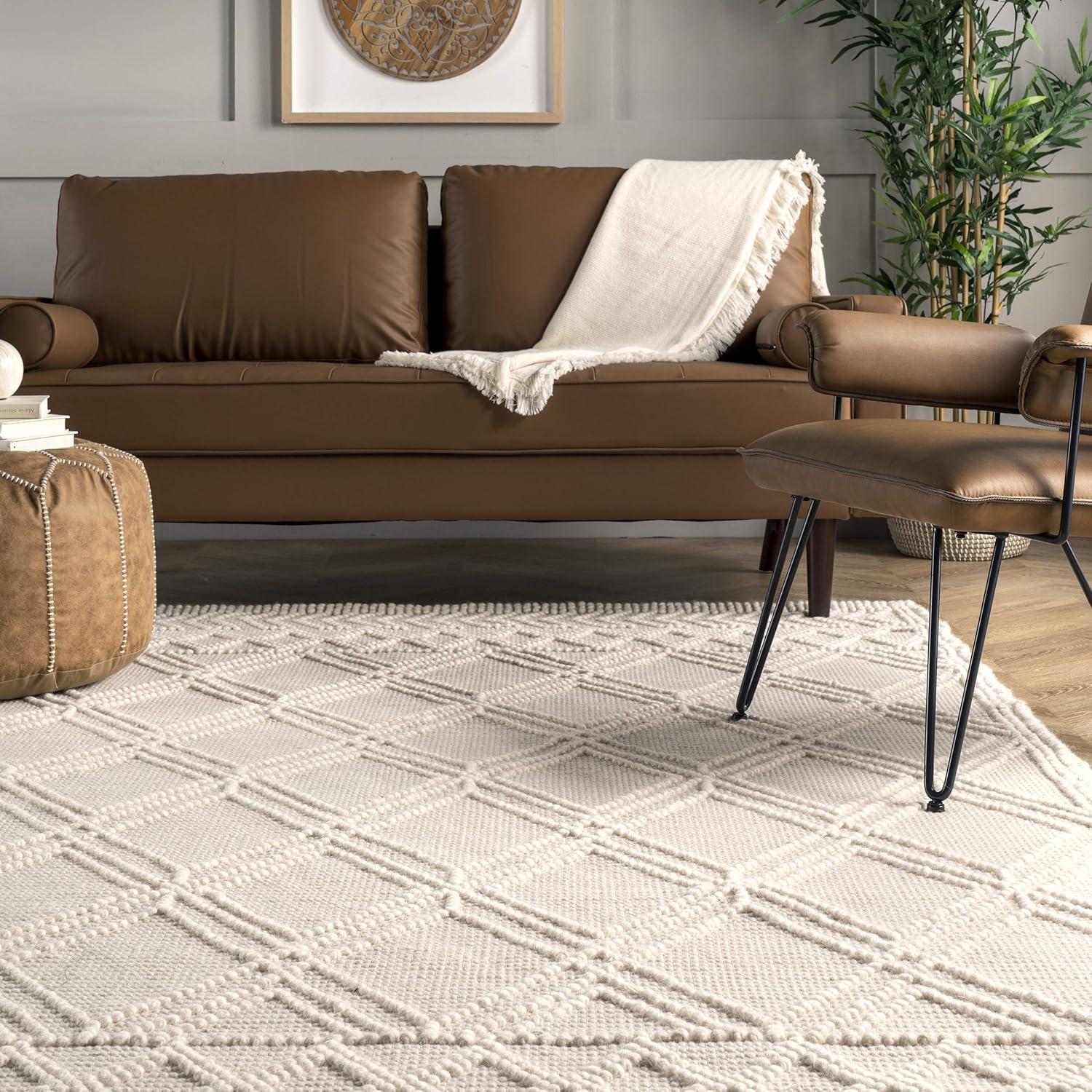 Nuloom Contemporary Trellis Natti Indoor Area Rug, 4' x 6', Ivory
