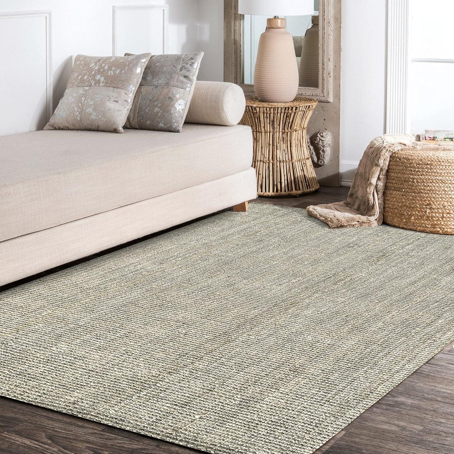 Pata Hand Woven Chunky Jute Indoor Area Rug - JONATHAN Y