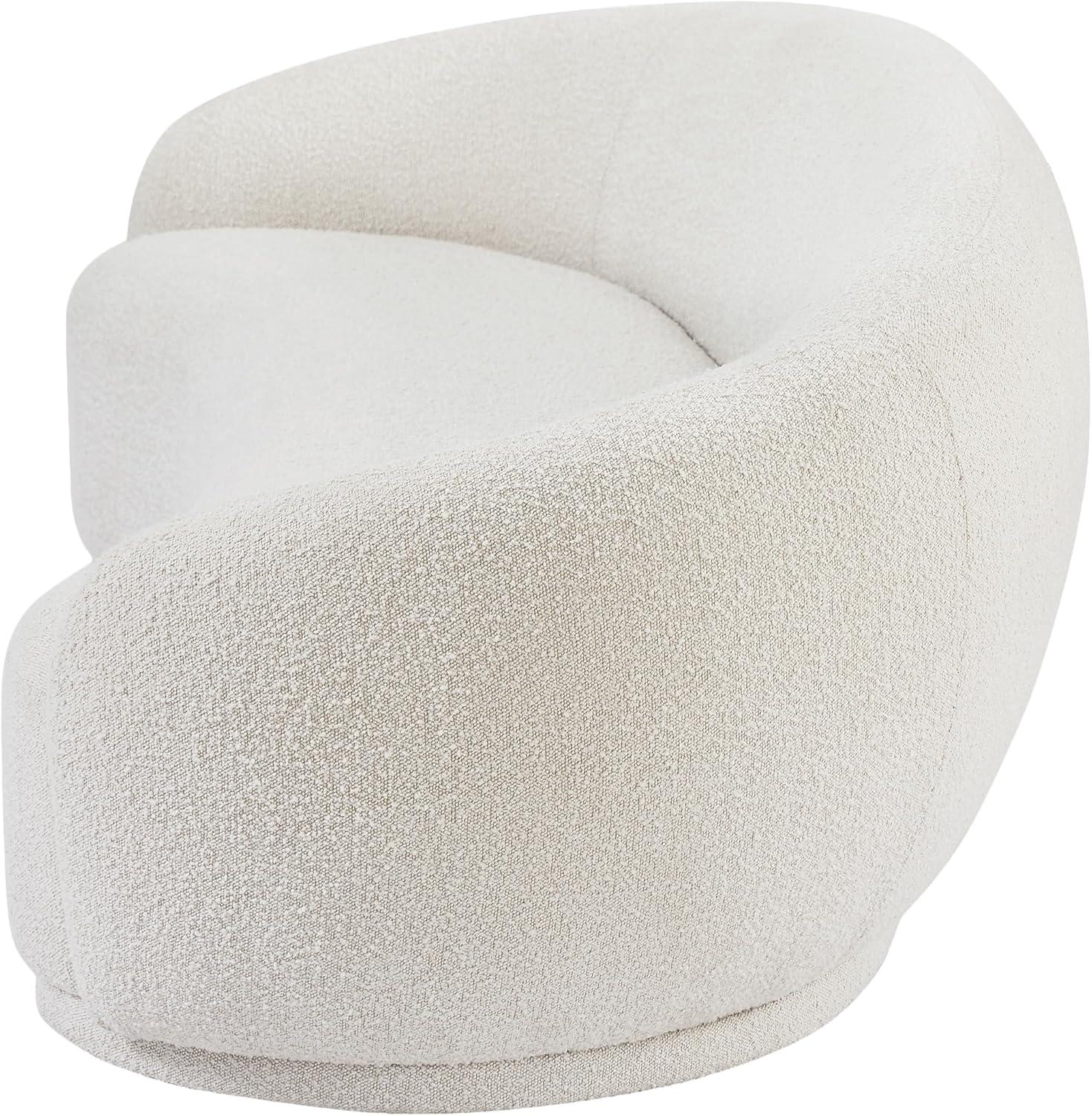 Meridian Furniture Hyde Cream Boucle Fabric Sofa