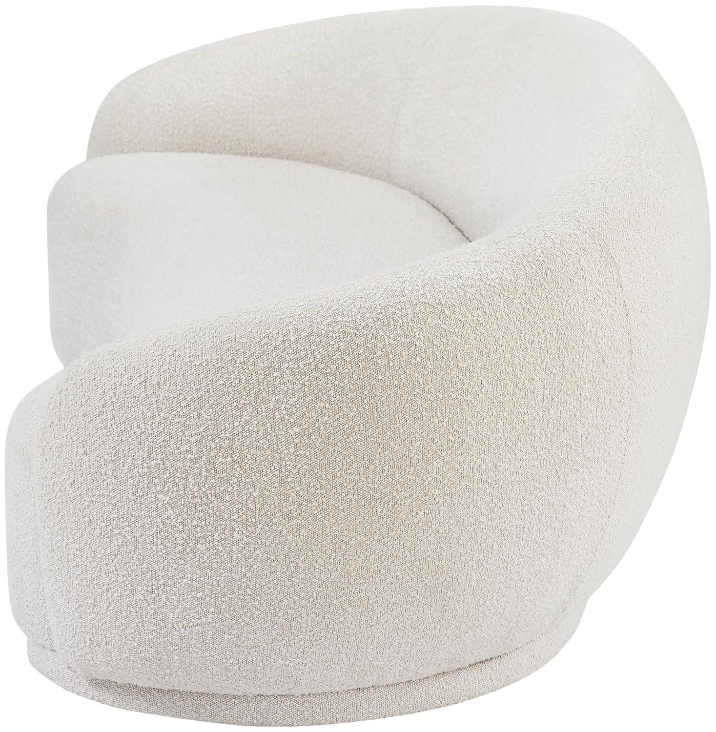 Meridian Furniture Hyde Cream Boucle Fabric Sofa