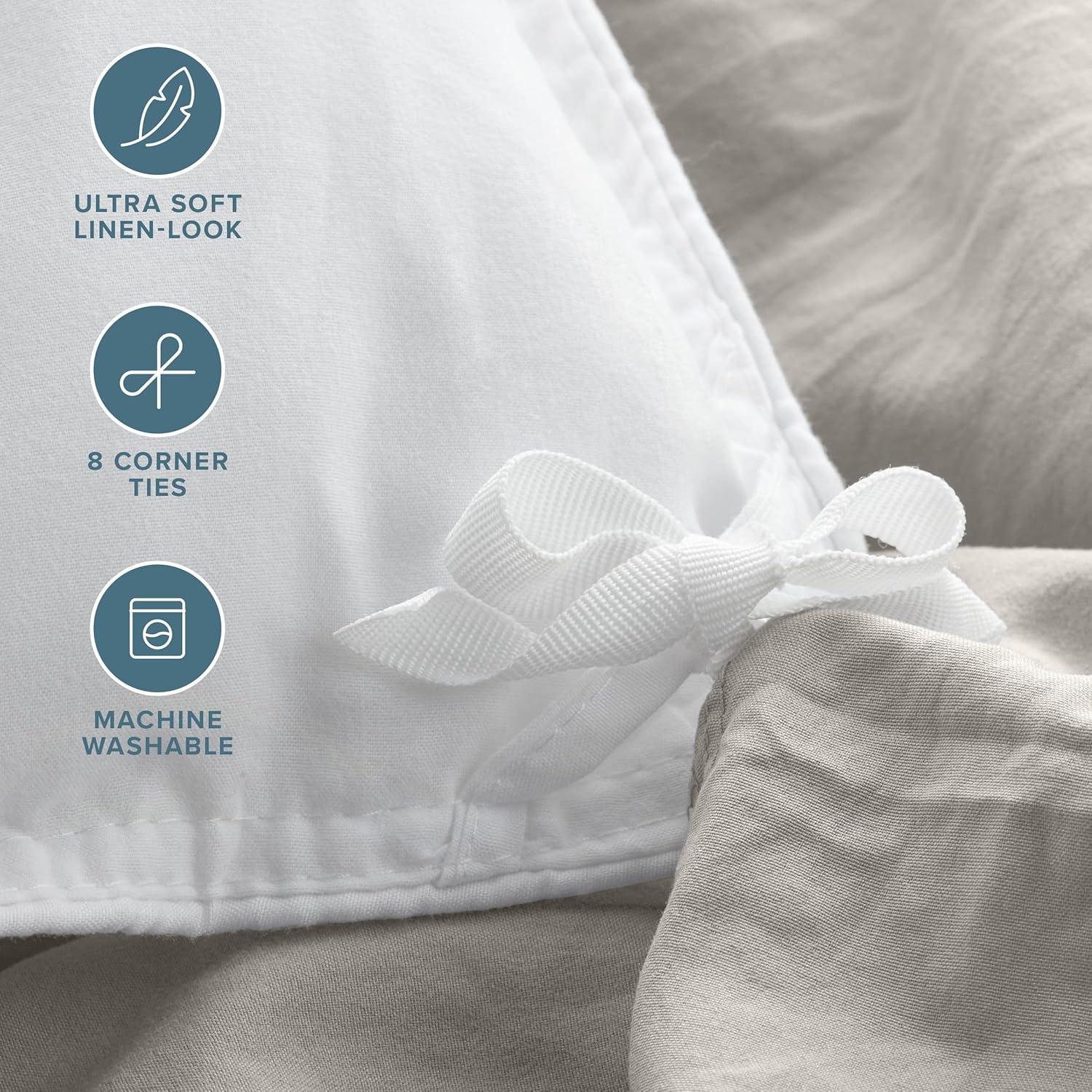Bare Home Washed Microfiber Duvet Cover Set