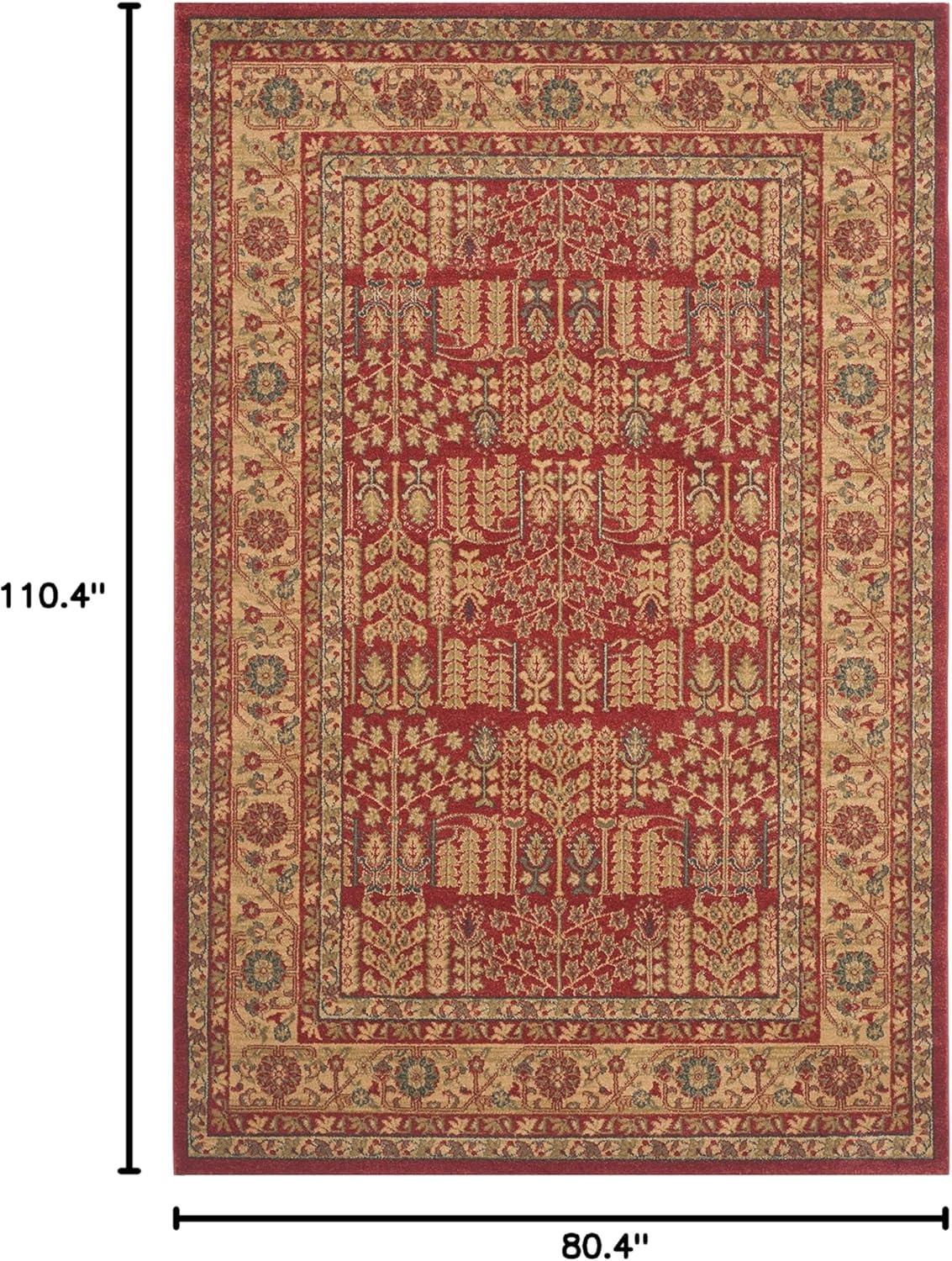 Mahal MAH697 Power Loomed Indoor Area Rug - Red/Natural - 6'7"x9'2" - Safavieh.