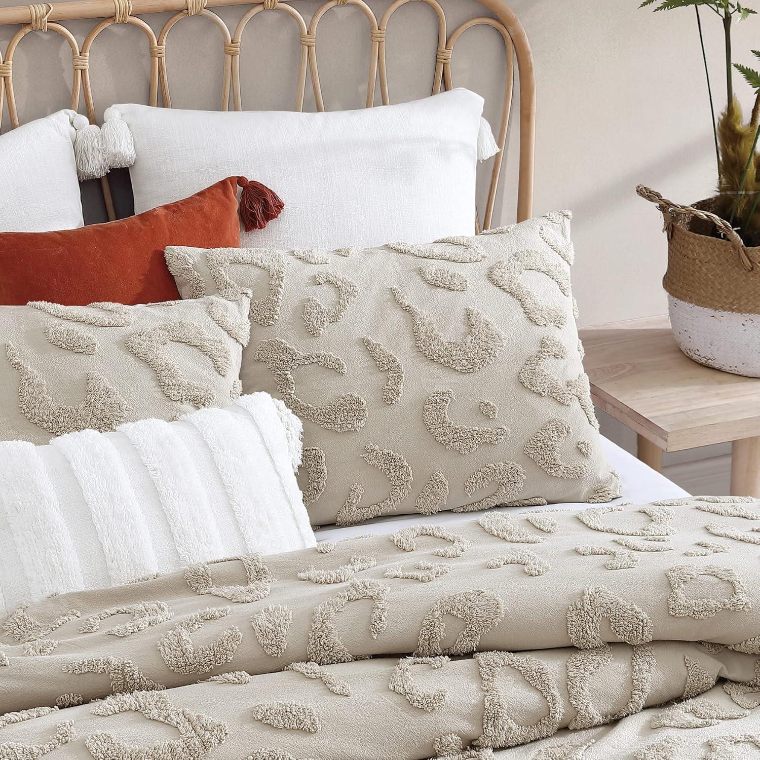 Chenille Leopard Comforter Set