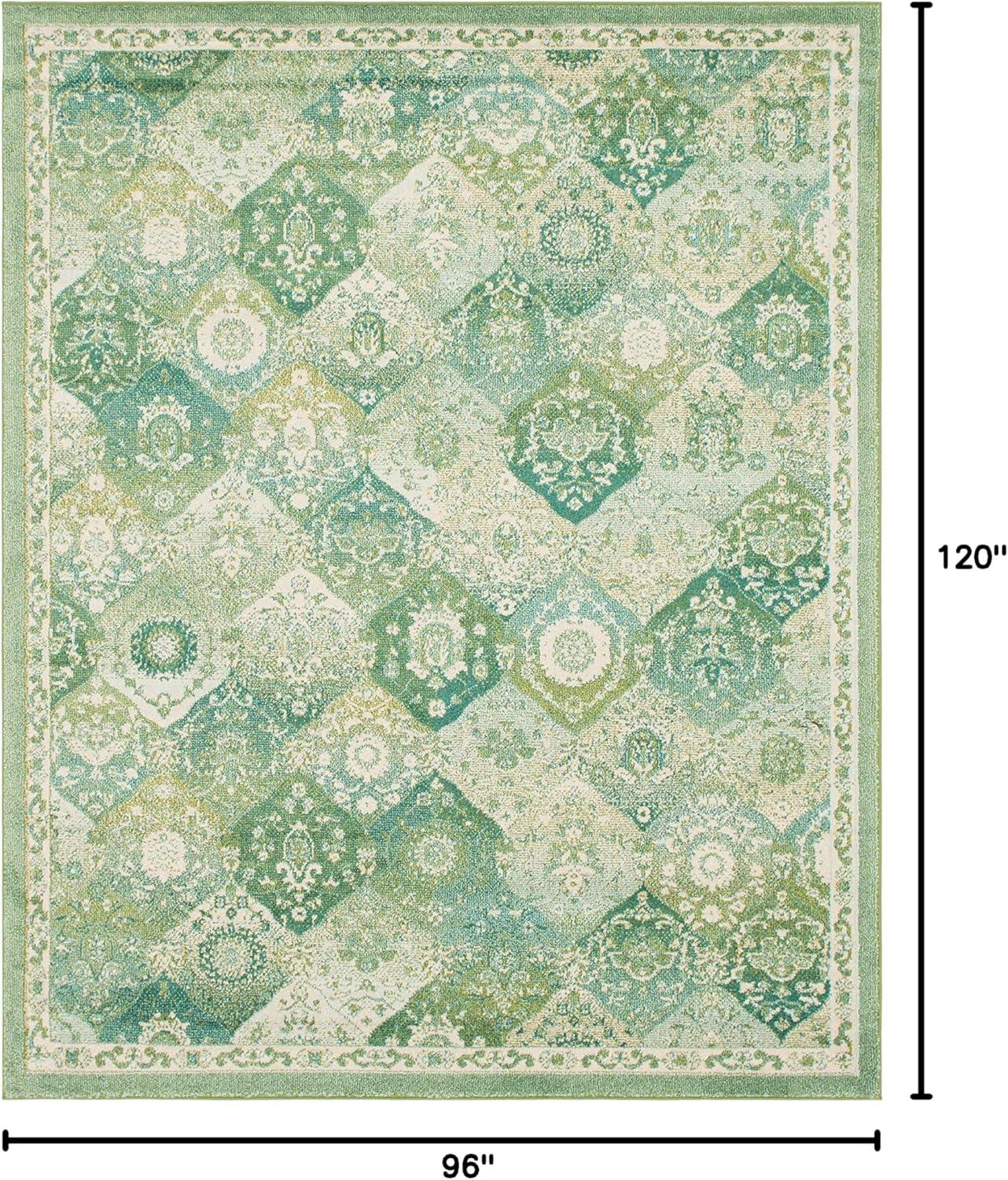 Unique Loom Penrose Collection Area Rug - Blake (8' x 10' Rectangle Green/Beige)
