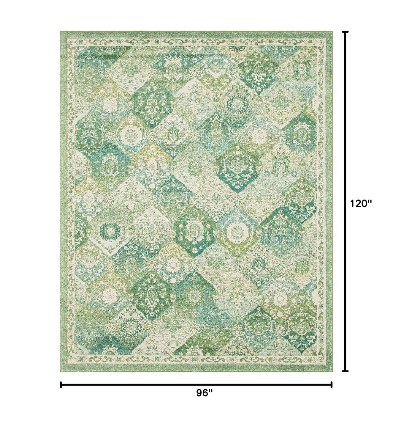Unique Loom Penrose Collection Area Rug - Blake (8' x 10' Rectangle Green/Beige)