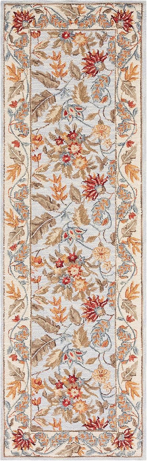Chelsea HK141 Handmade Runner Rug - 2'6"x20' - Light Blue - Safavieh