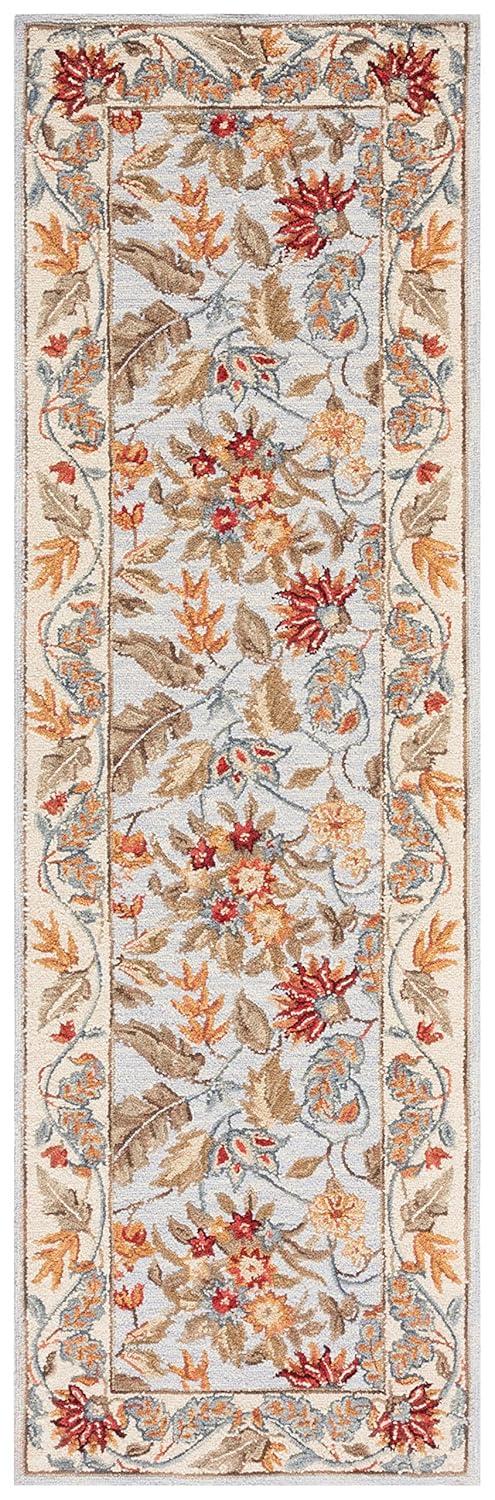 Chelsea HK141 Handmade Runner Rug - 2'6"x20' - Light Blue - Safavieh