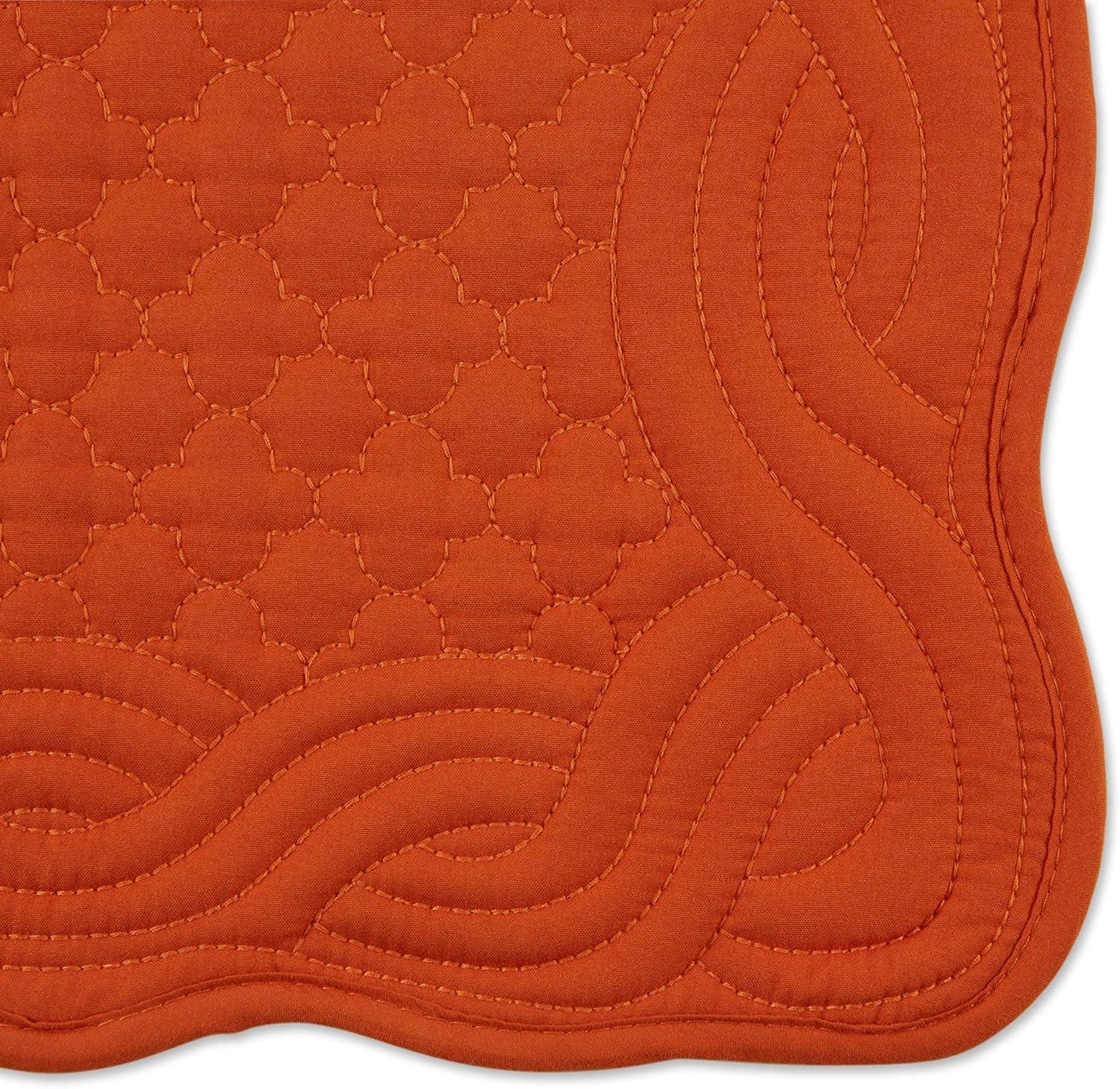 Pumpkin Spice Quilted Fabric Fall Placemats Set of 6