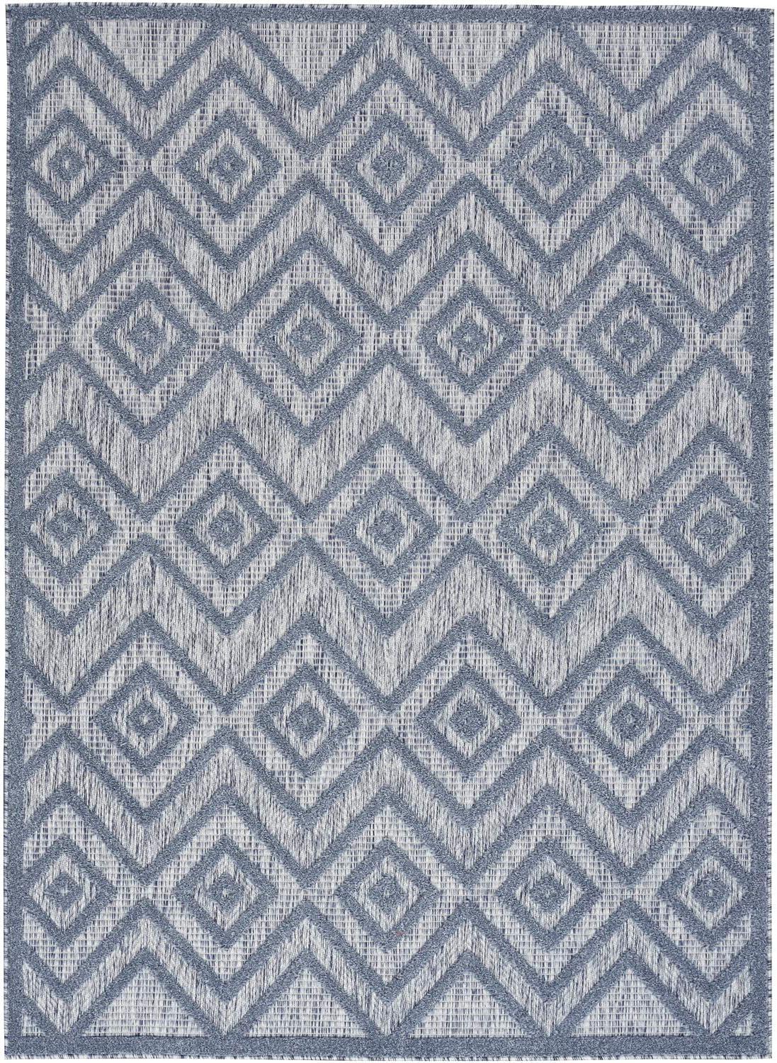 Nourison Versatile Solid Diamond Indoor Outdoor Flatweave Area Rug