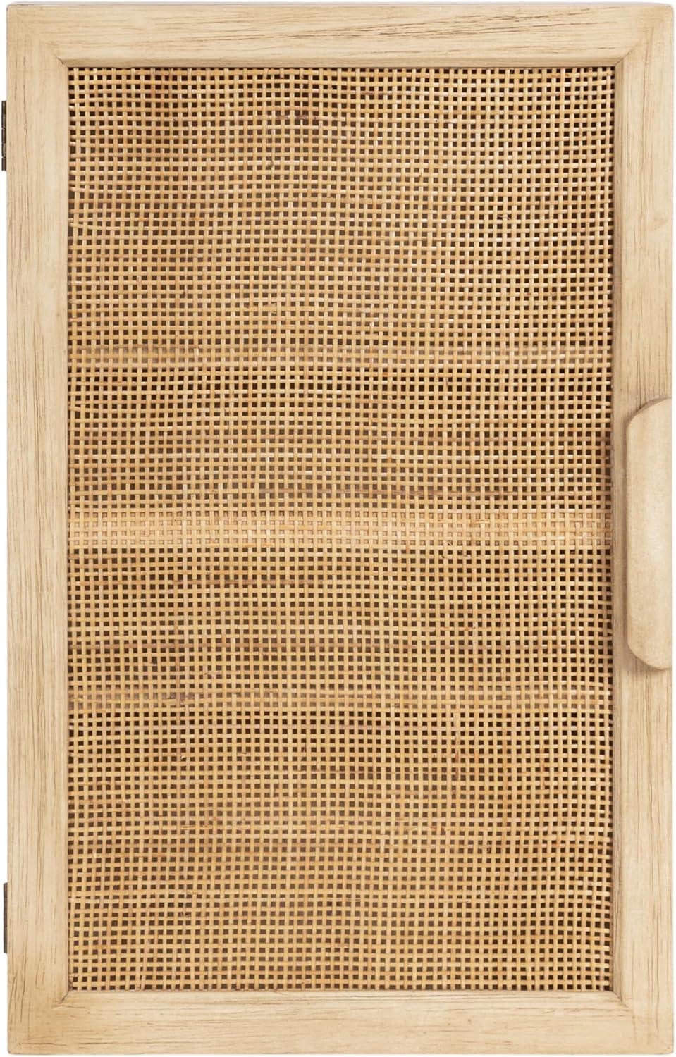 Kate & Laurel All Things Decor Ori Rattan Wall Cabinet Natural