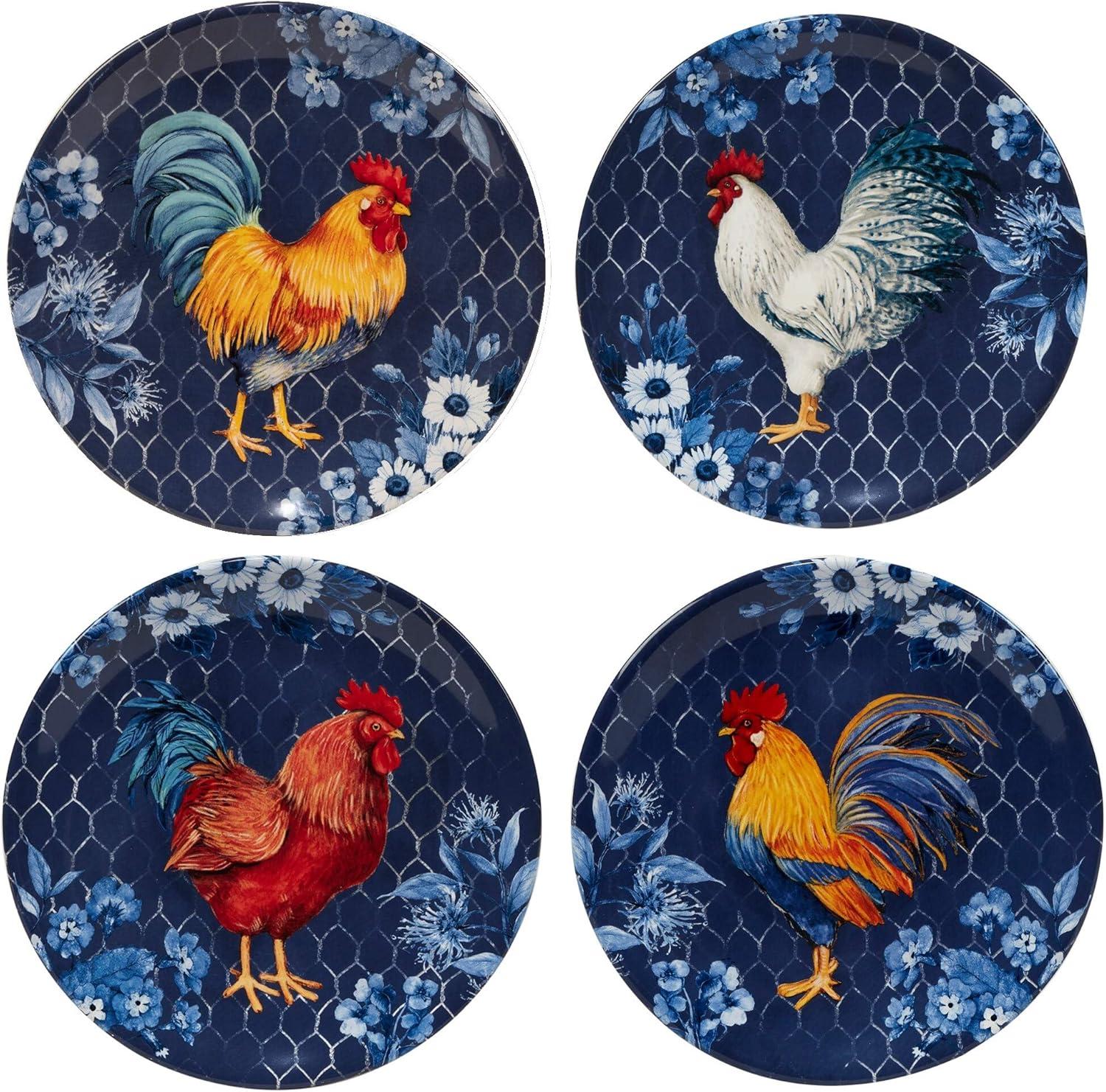 Certified International  Indigo Rooster 16-piece Dinnerware Set, Service for 4