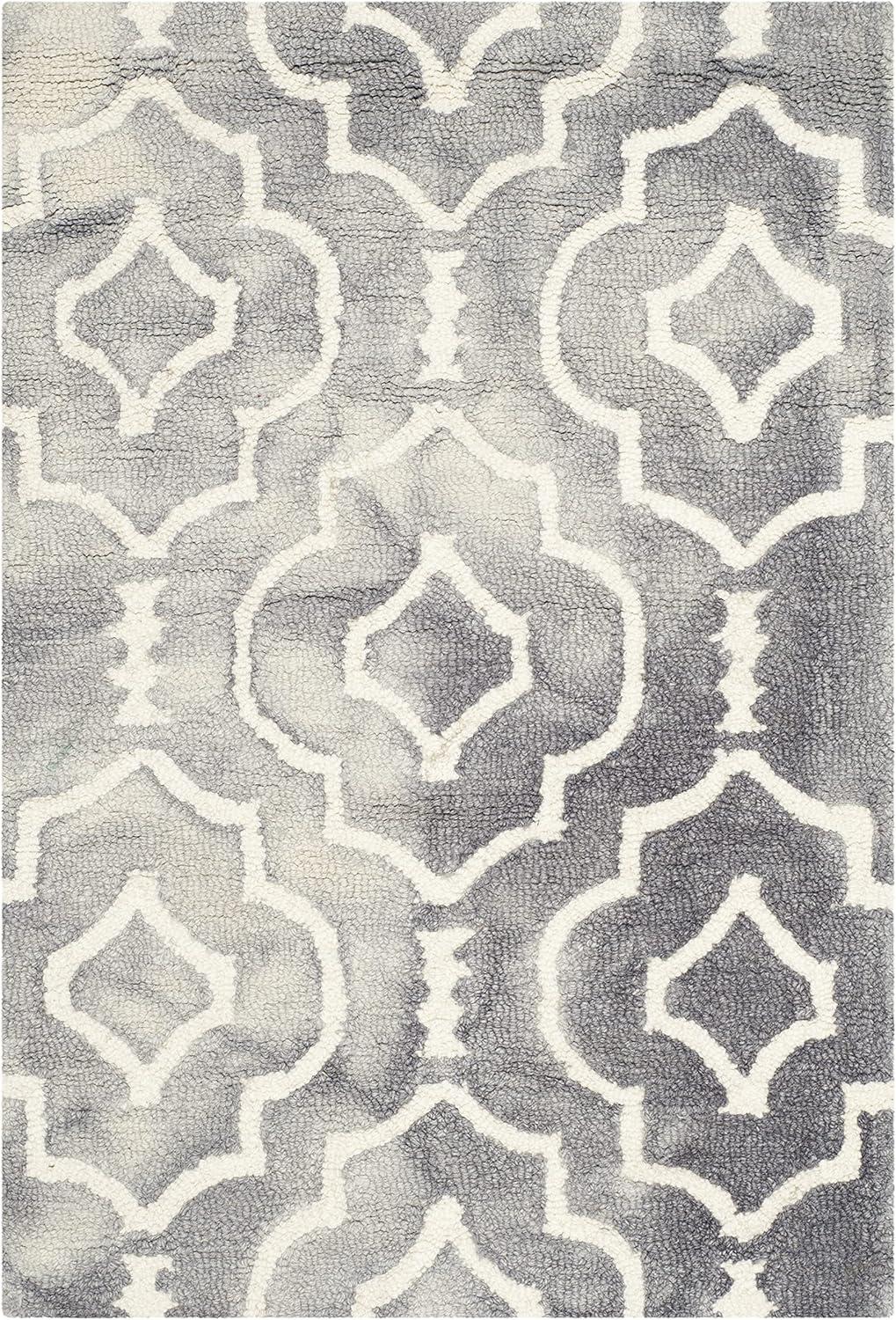 Dip Dye DDY538 Hand Tufted Indoor Accent Rug - Grey/Ivory - 2'x3' - Safavieh