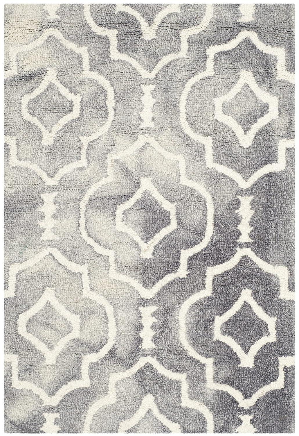 Dip Dye DDY538 Hand Tufted Indoor Accent Rug - Grey/Ivory - 2'x3' - Safavieh