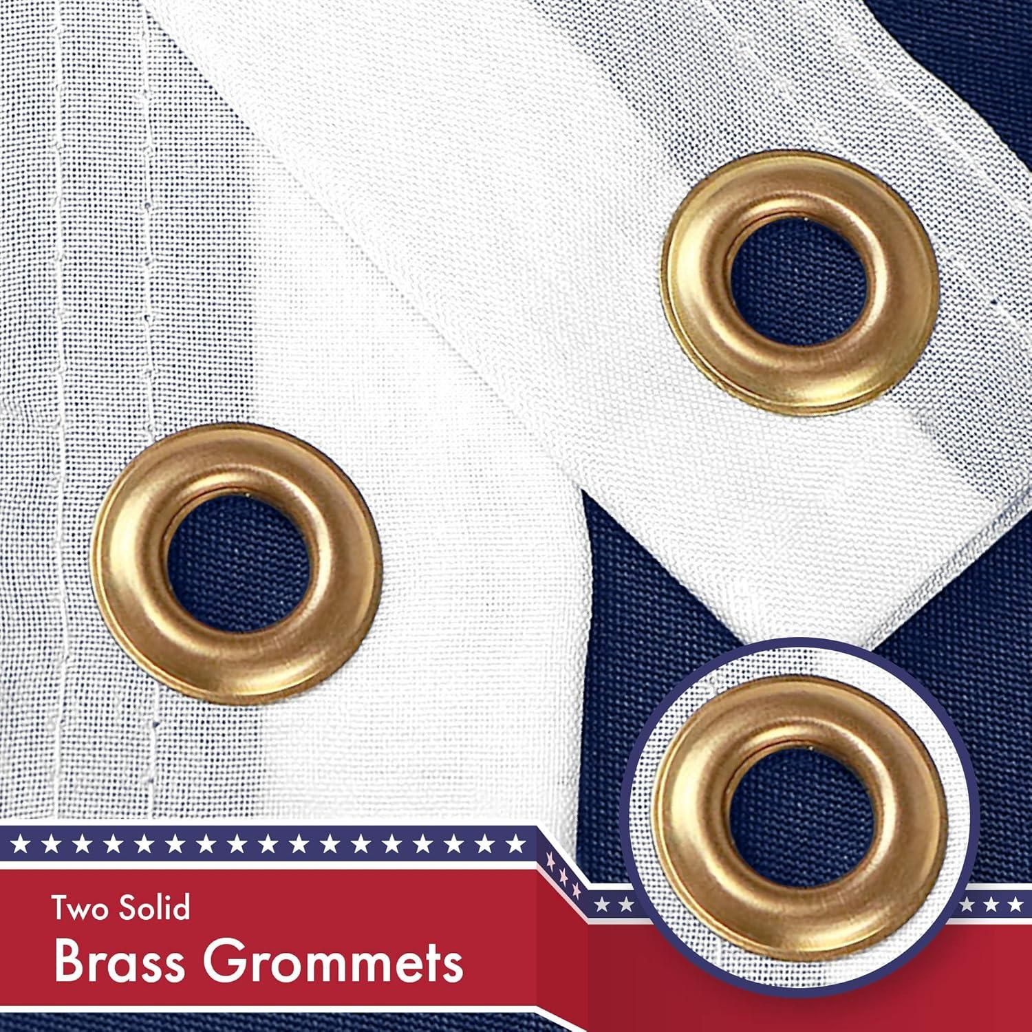 G128 - Louisiana State Flag 3x5 ft Printed Brass Grommets 150D Quality Polyester Flag Indoor/Outdoor - Much Thicker and More Durable Than 100D and 75D Polyester