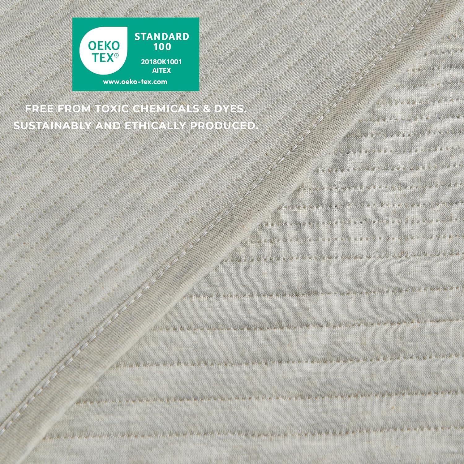 FreshFolds Jersey Cotton Blend Stitched Quilt Set with Shams