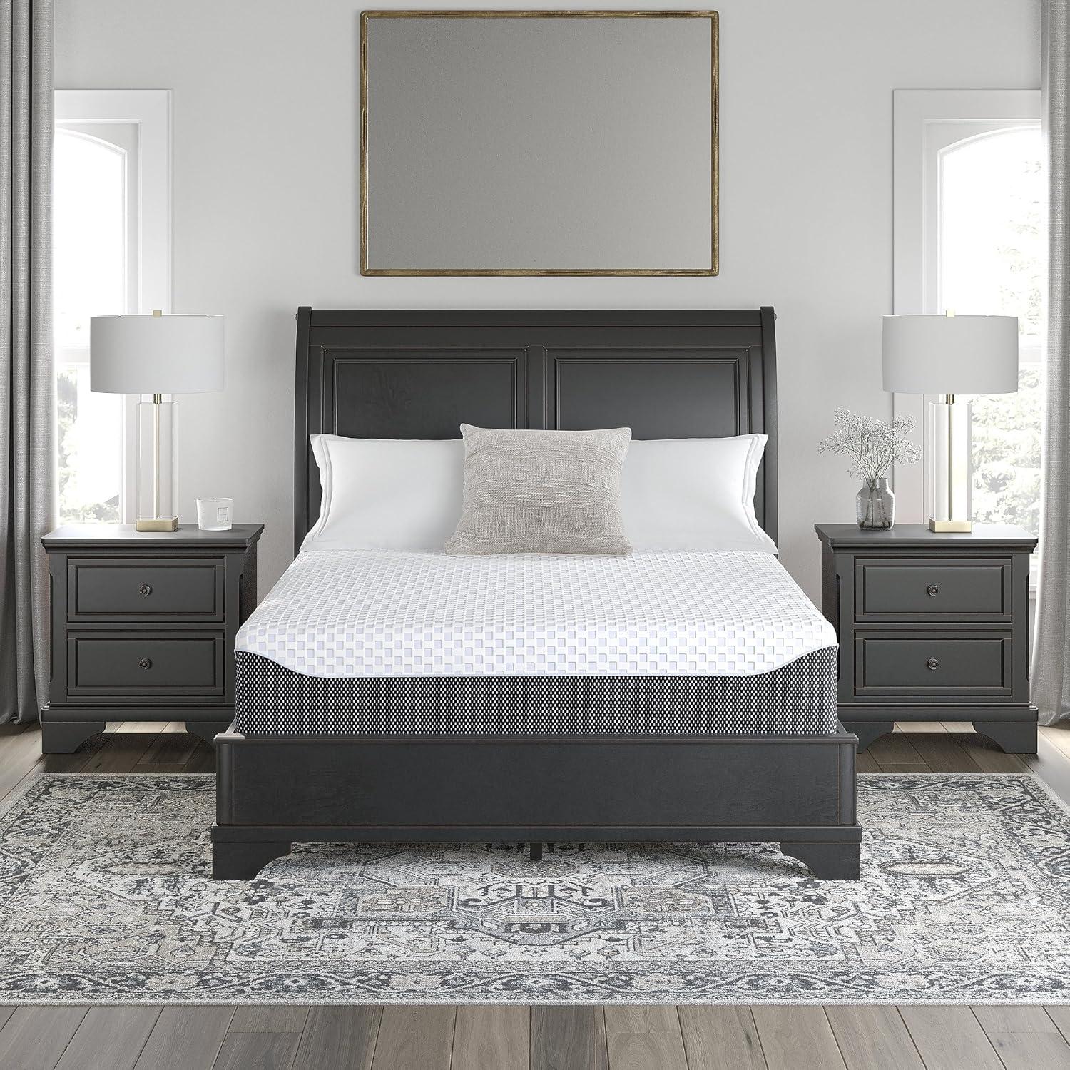 Signature Design by Ashley Chime Ultra Plush Charcoal Infused Memory Foam Mattress